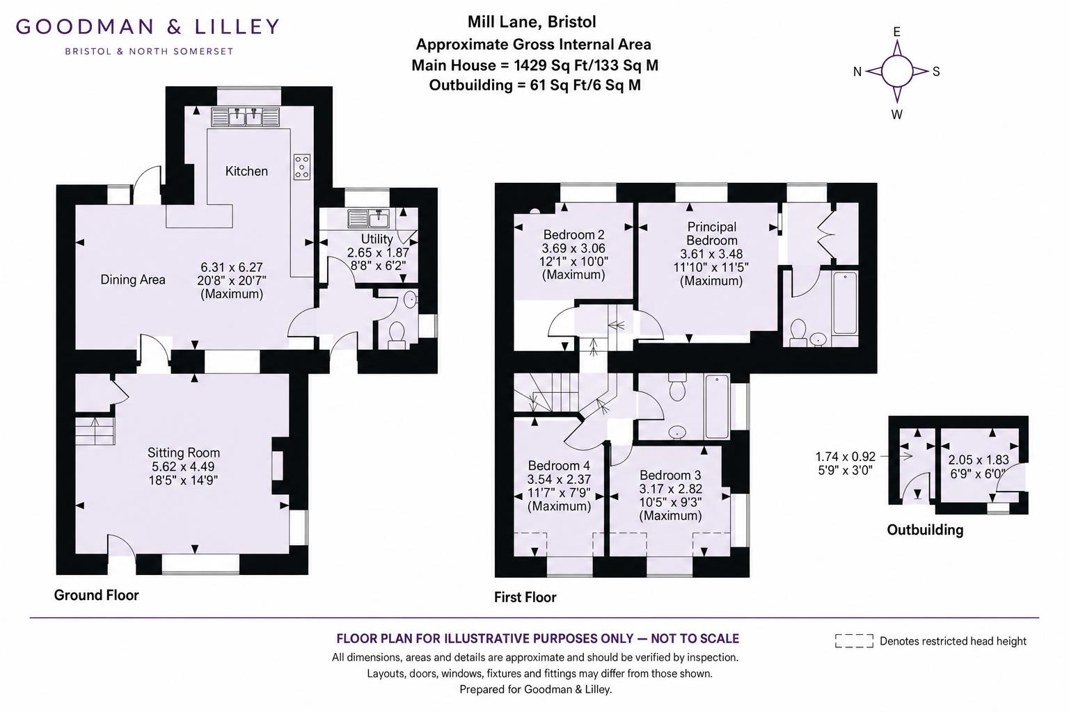 Damson Cottage, 23 Mill Lane, Portbury floorplan