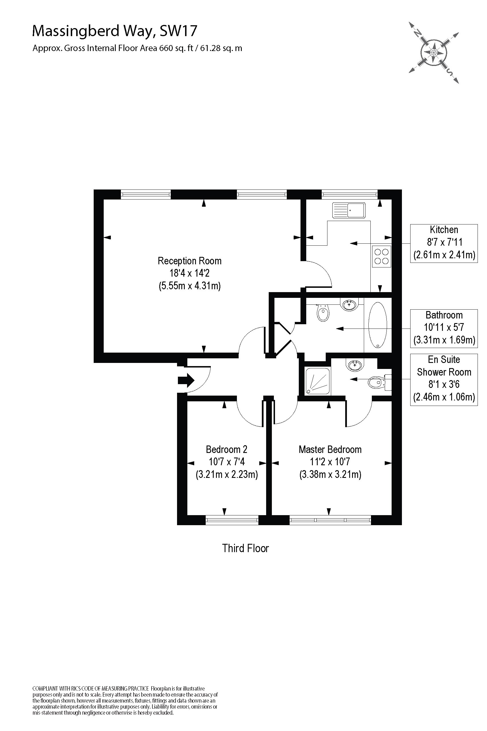 42, Massingberd Way, London floorplan