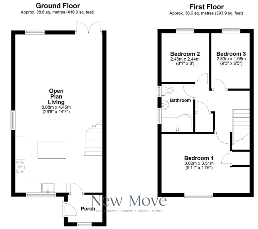 1 Lancaster Close, Crawley floorplan