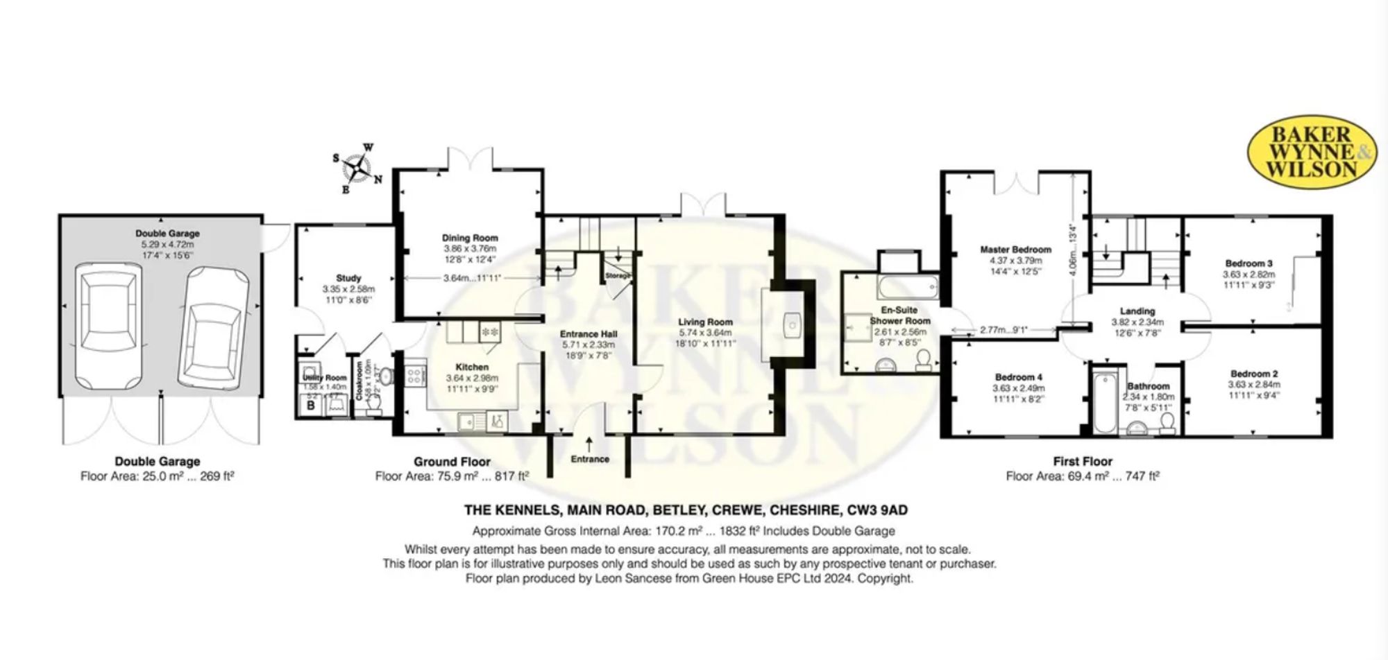 The Kennels with Land, Main Road, Crewe floorplan
