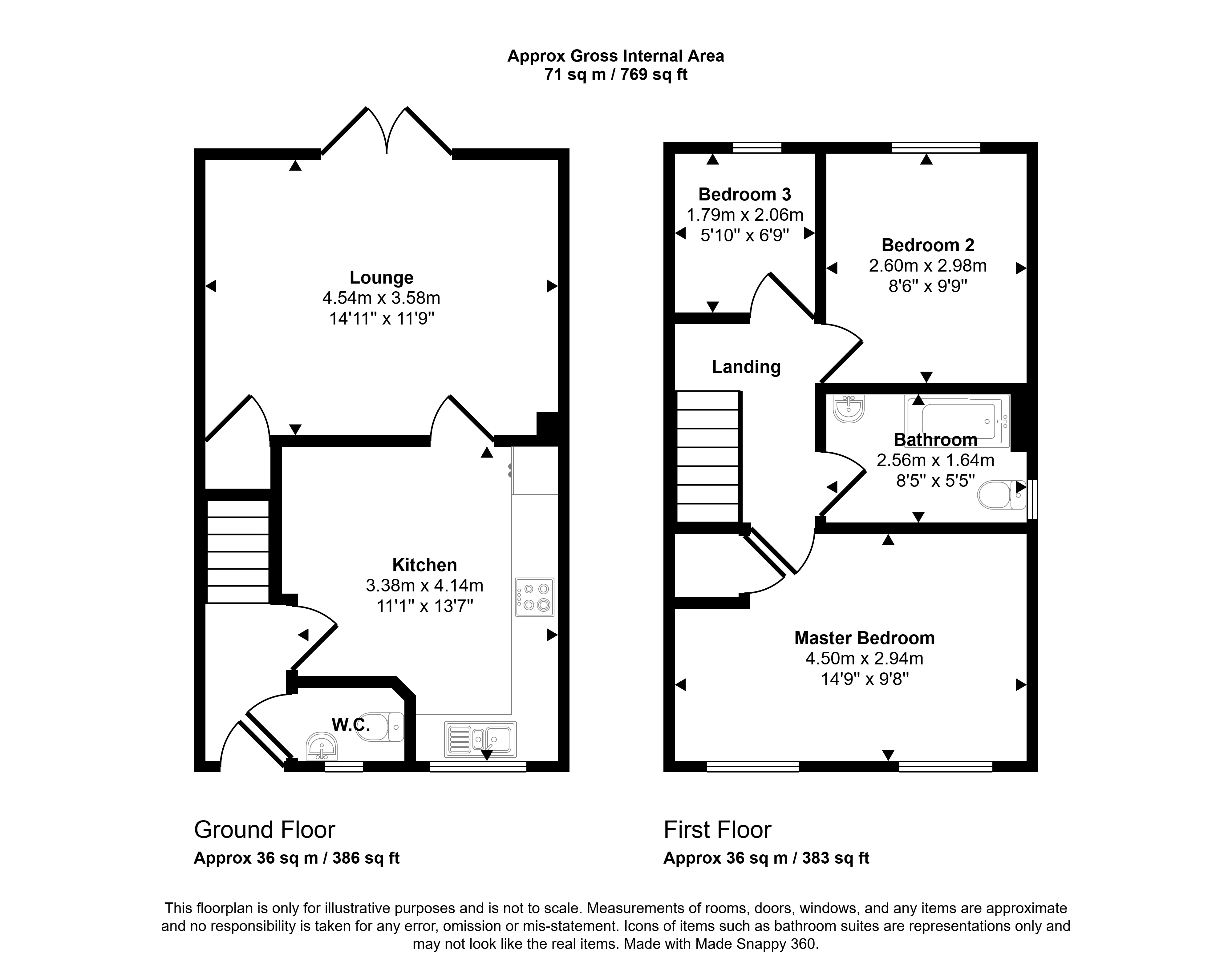 54, Daisy Place, Cramlington floorplan