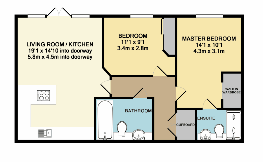 2 Bedrooms Flat to rent in Upcross House, Upcross Gardens, Reading RG1
