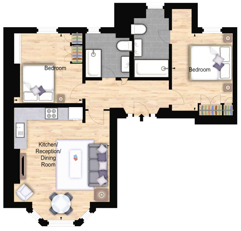 2 Bedrooms Flat to rent in Hamlet Gardens, London W6
