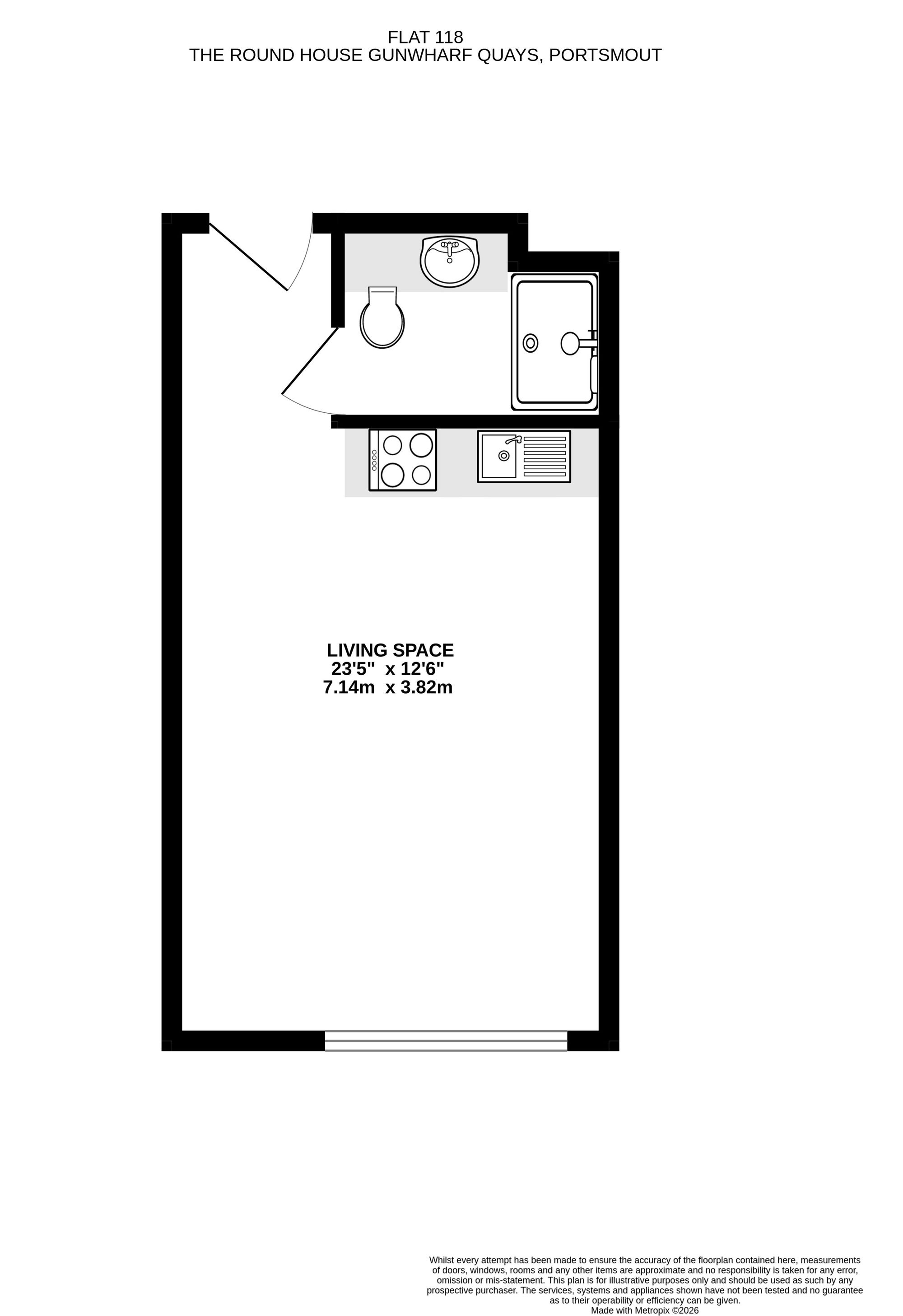 Flat 118, The Round House Gunwharf Quays, Portsmouth floorplan