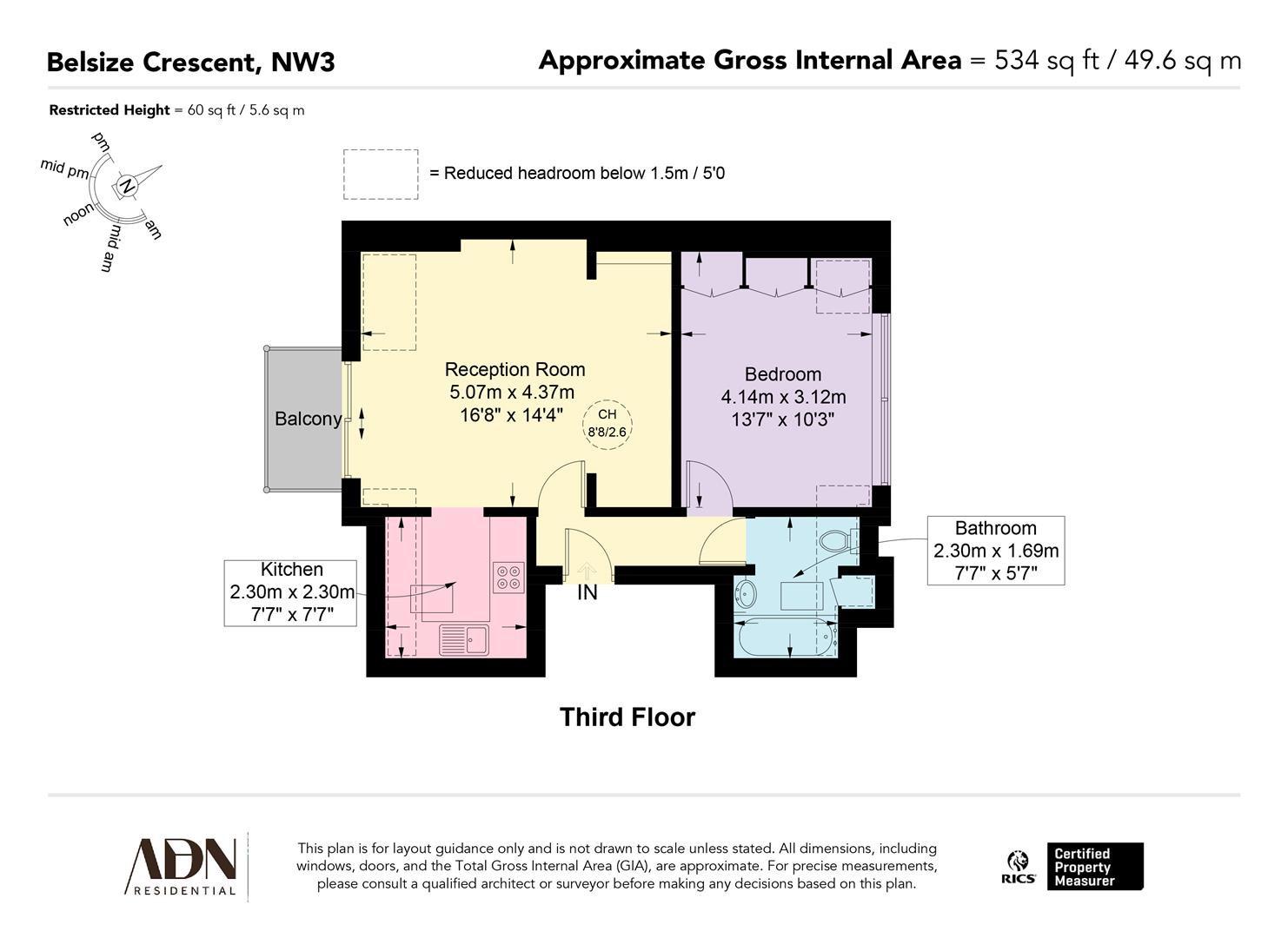 Seventeen E, Belsize Crescent, London floorplan