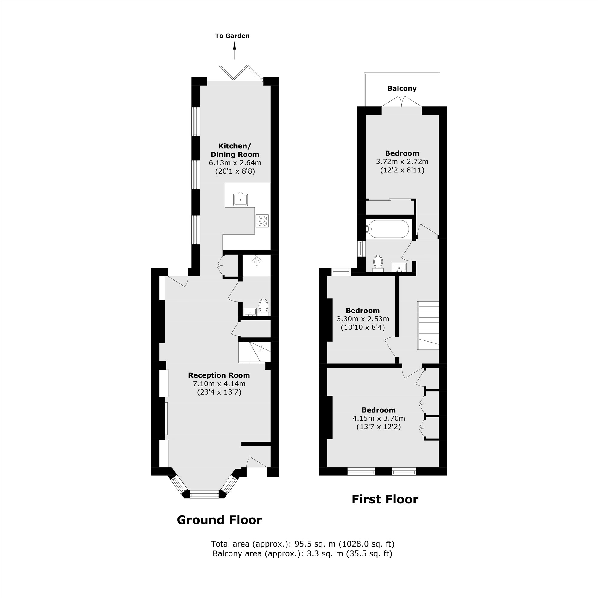 166, Estcourt Road, London floorplan