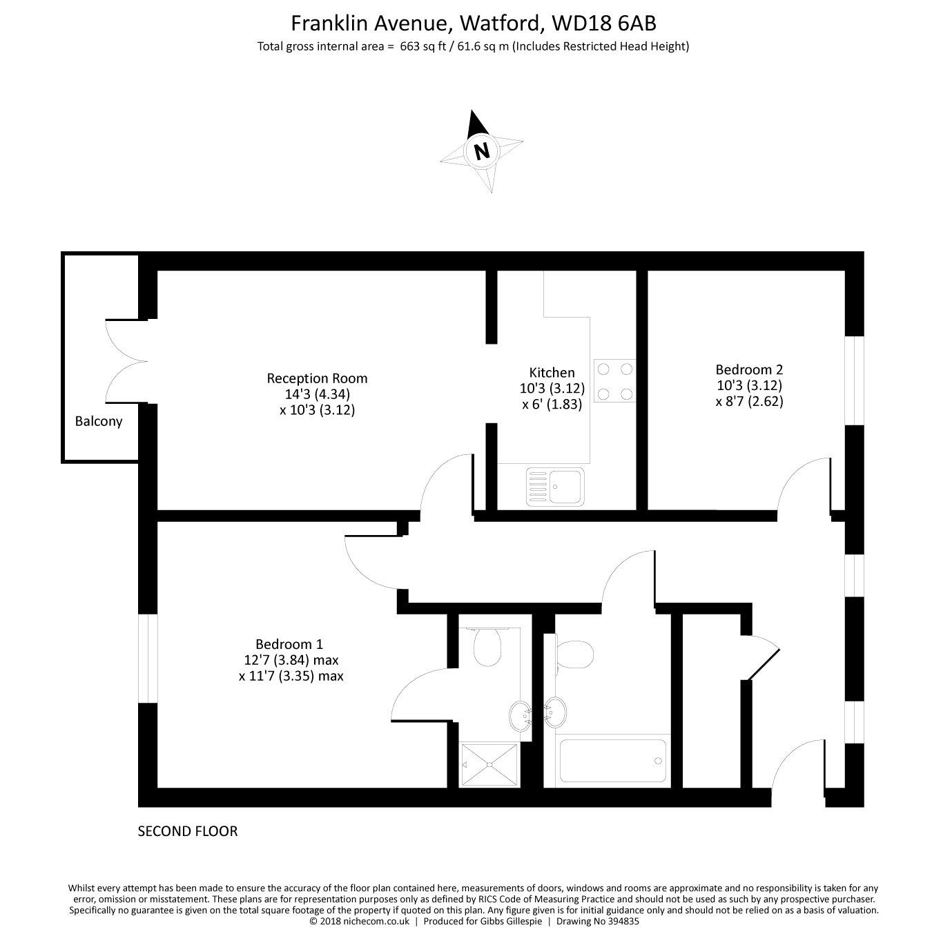 2 Bedrooms Flat for sale in Edison Court, Franklin Avenue, Watford WD18