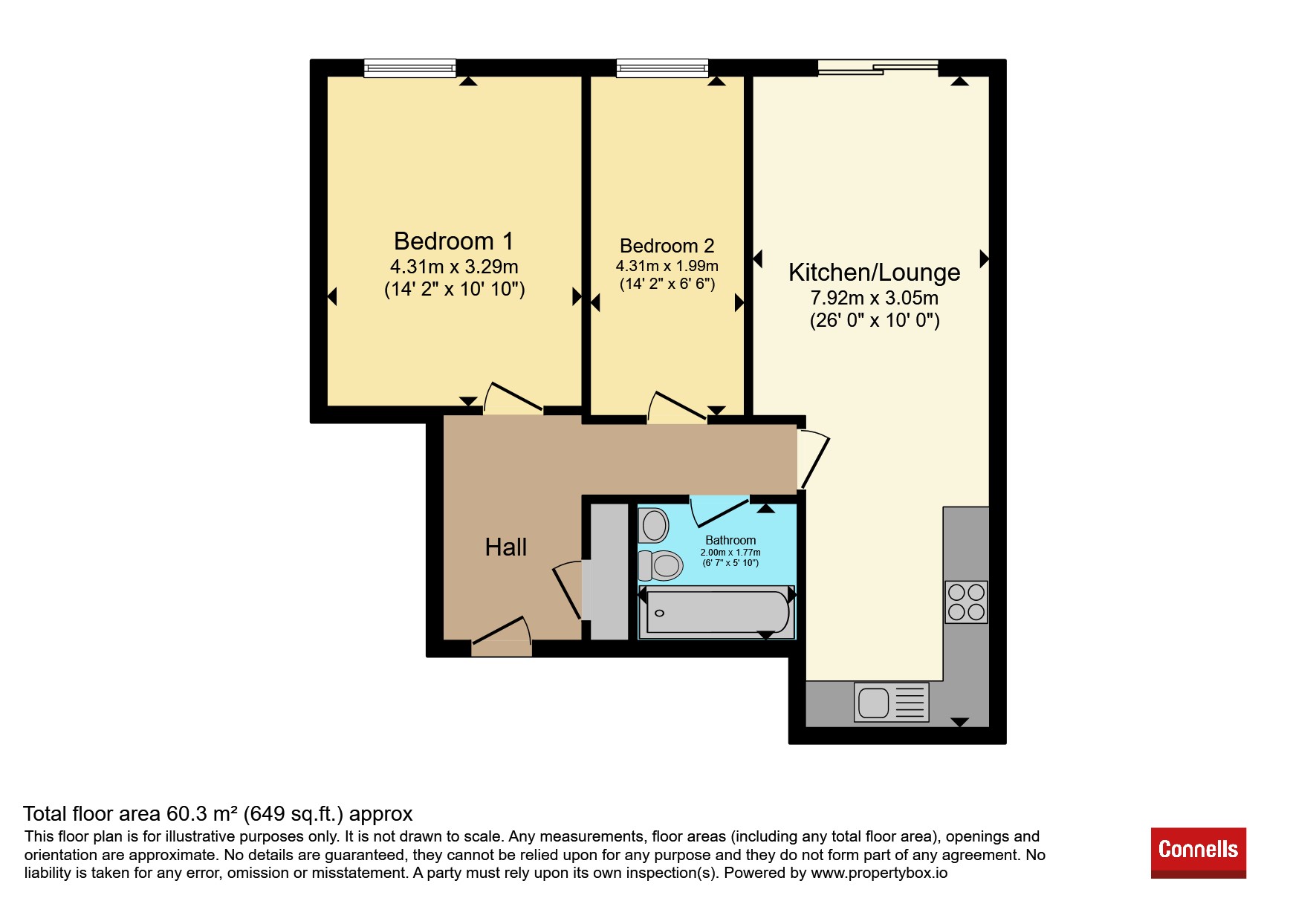 Apartment 14, 8, Rea Place, Birmingham floorplan