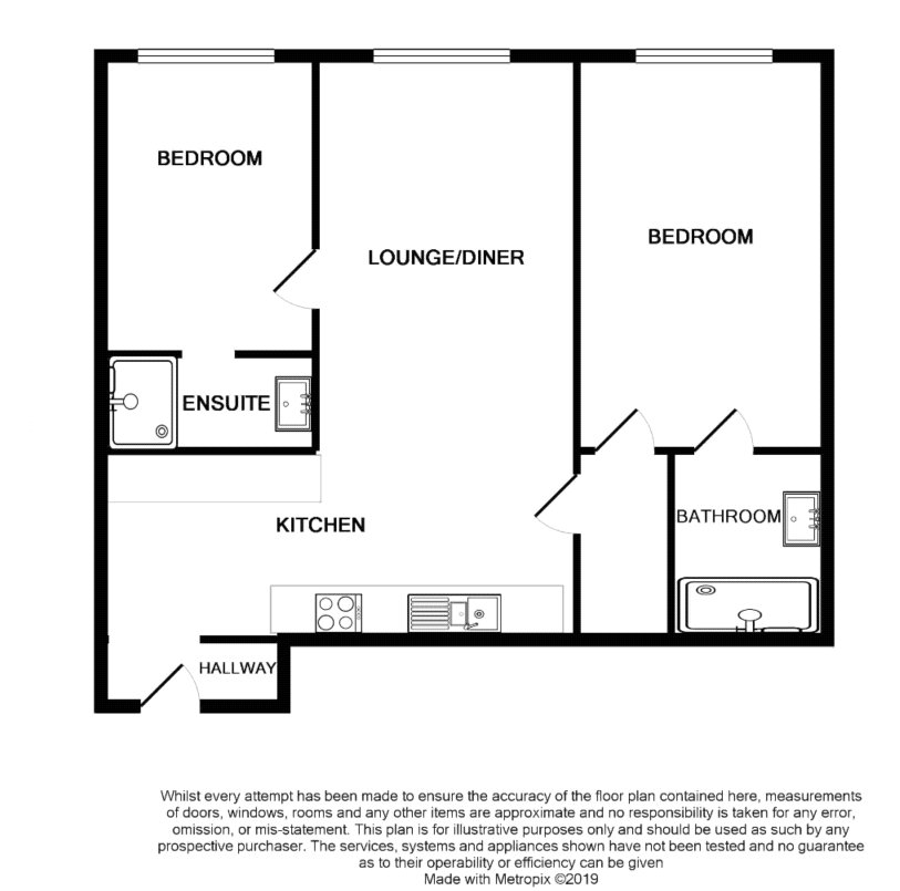 Flat 3, Rose Court, 105, Victoria Road, Hampshire floorplan