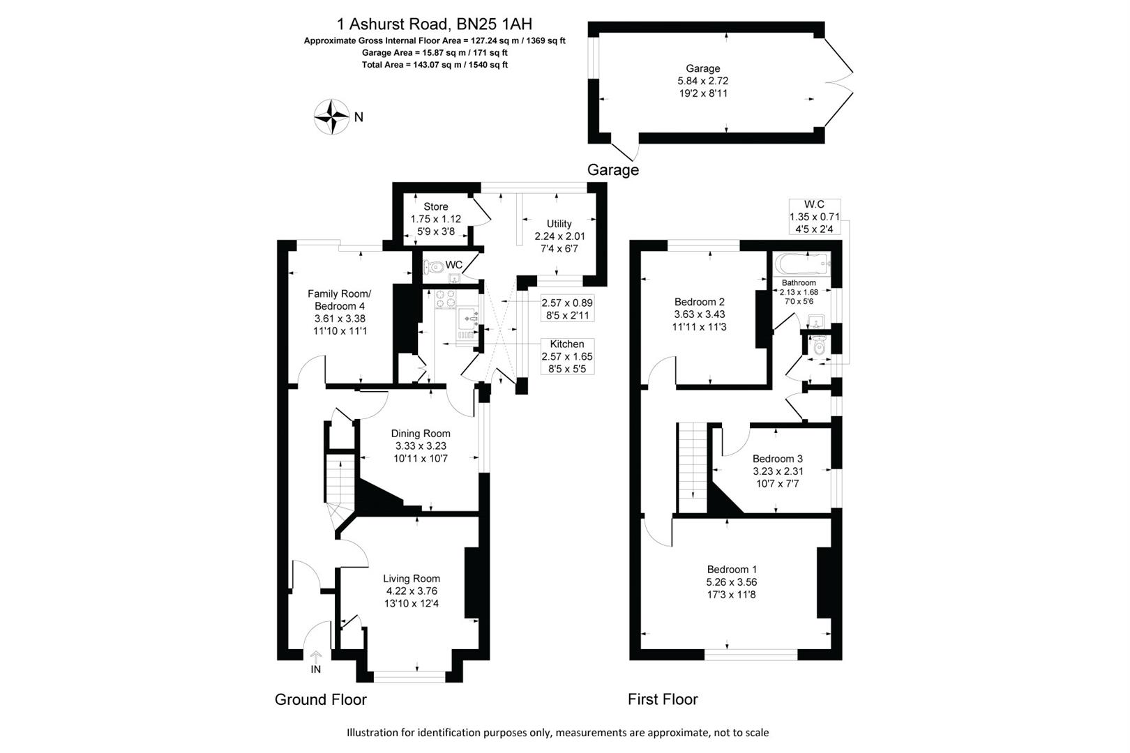 1, Ashurst Road, Seaford floorplan