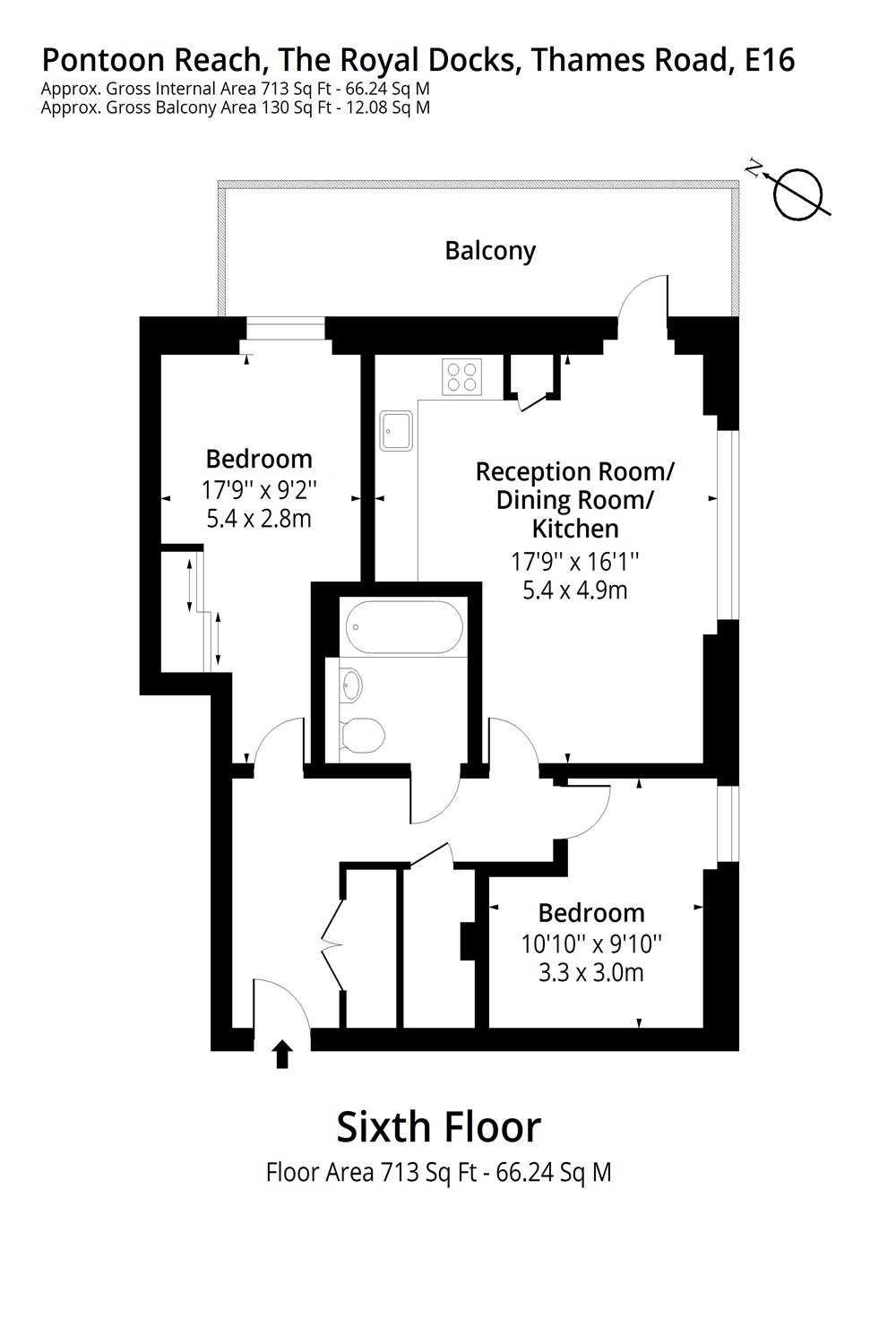 22, Flat 23, Thames Road London E16 2zh, 20 Thames, London floorplan