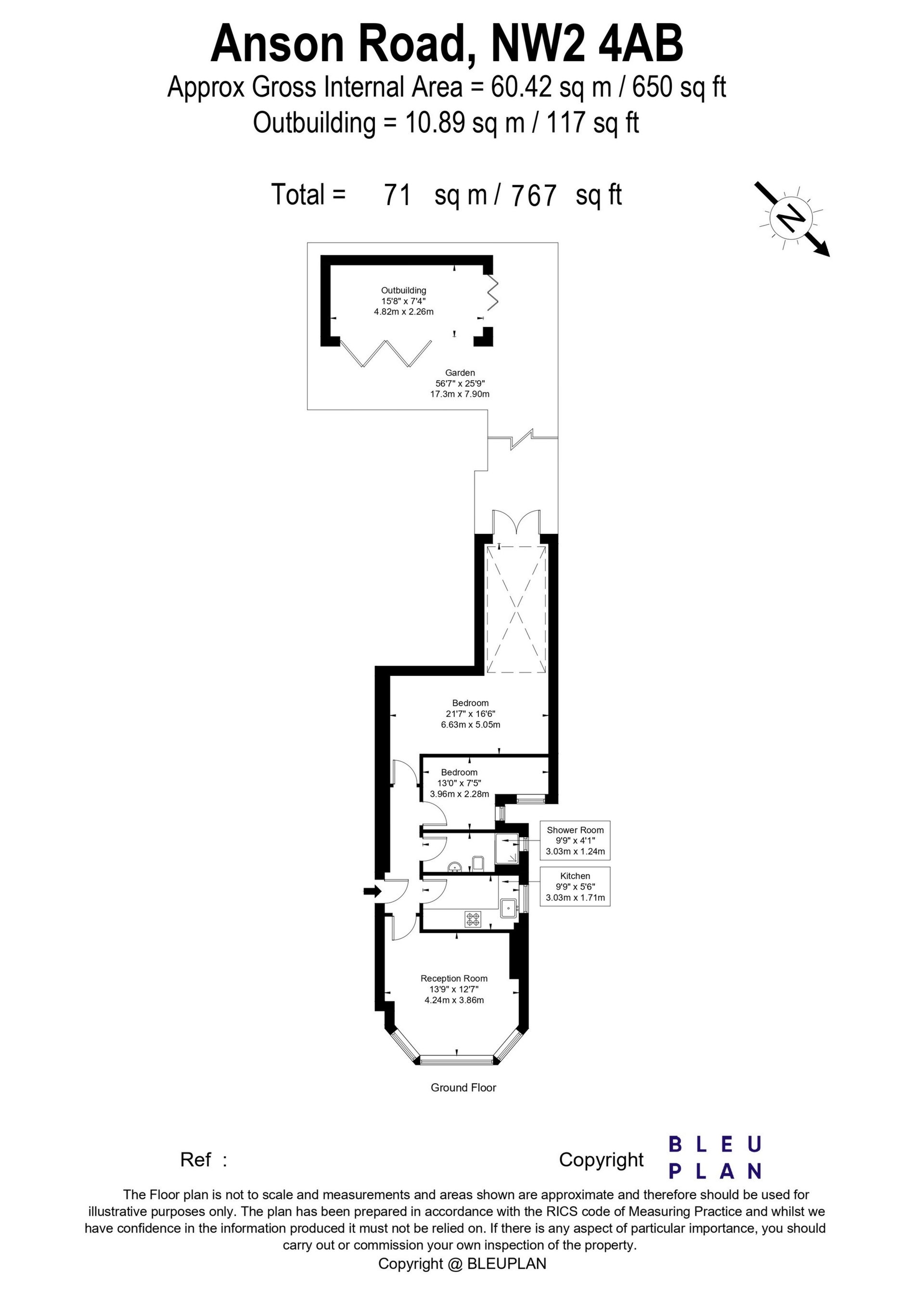 Anson Road, Cricklewood NW2, 2 bedroom flat for sale 67159040