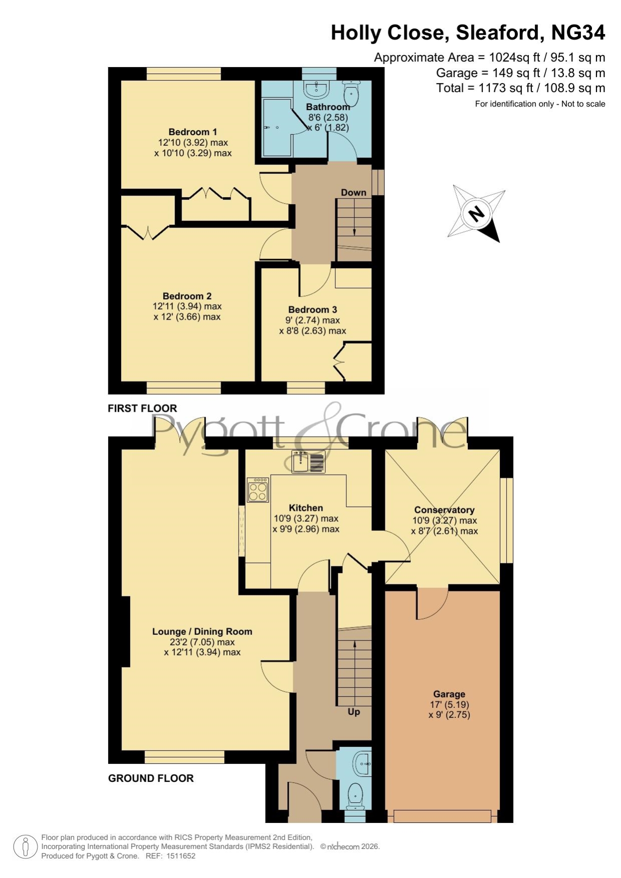 9, Holly Close, Sleaford floorplan