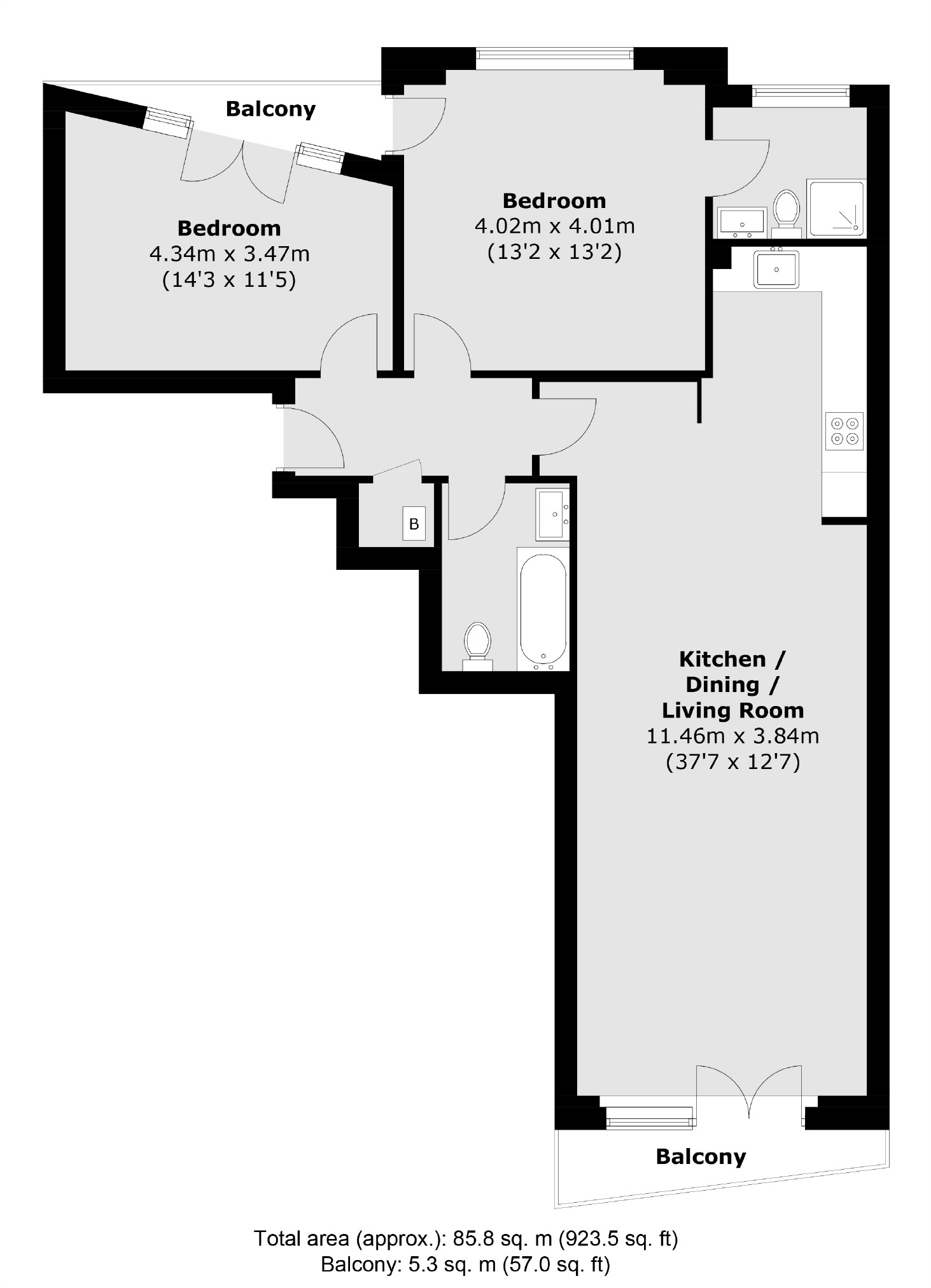 Flat 47, Iceland Wharf, Plough Way, London floorplan