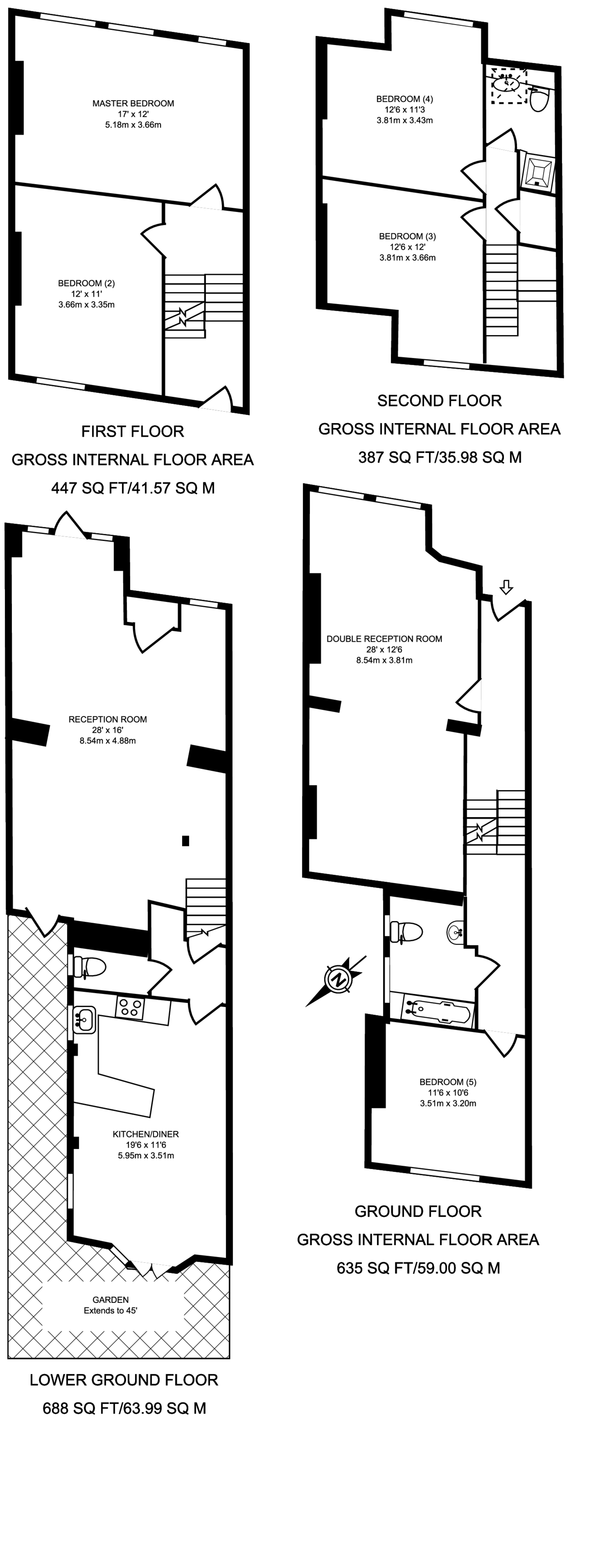 Hillfield Avenue, N8, Crouch End floorplan