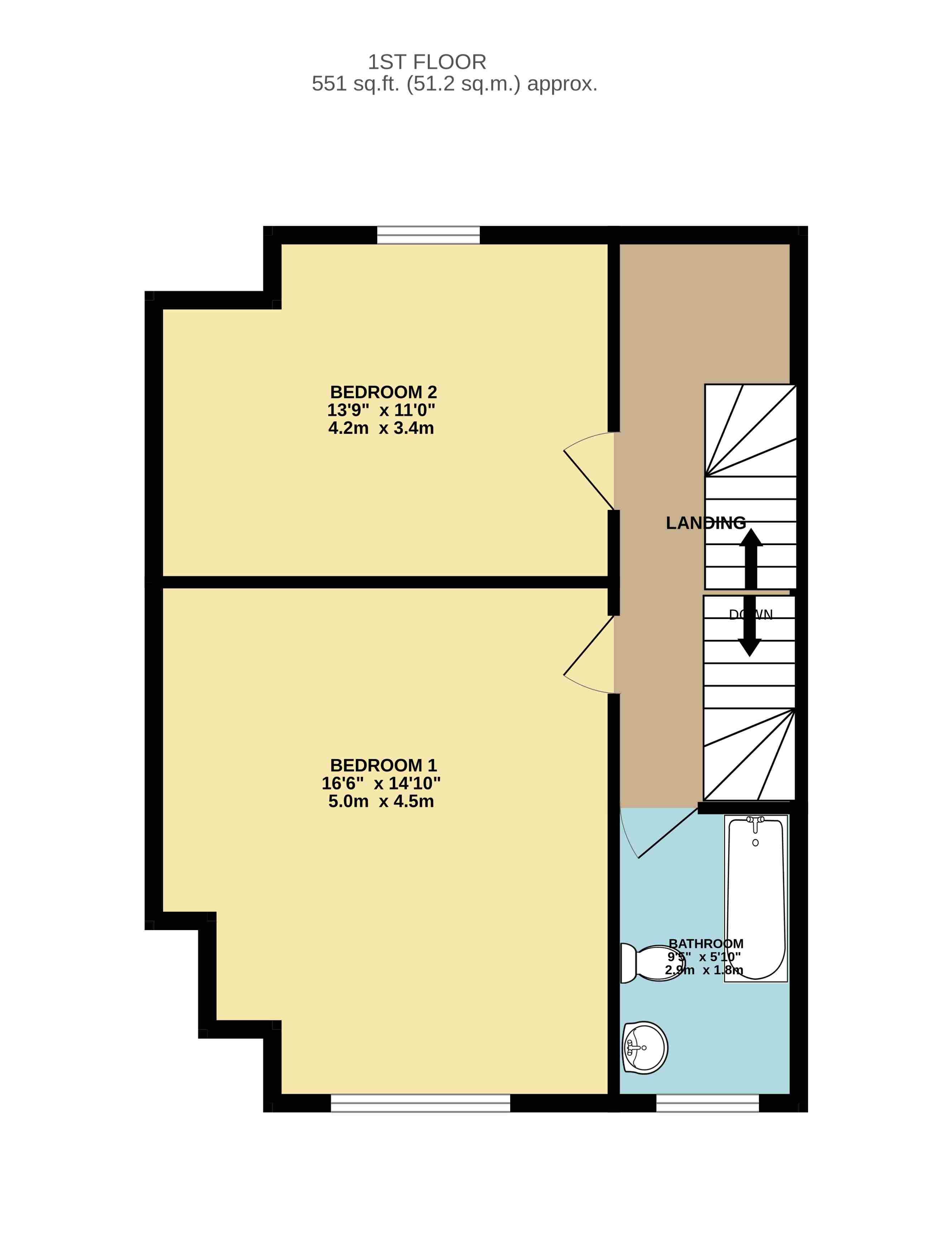 Flat 3, 12, Enys Road, Eastbourne floorplan