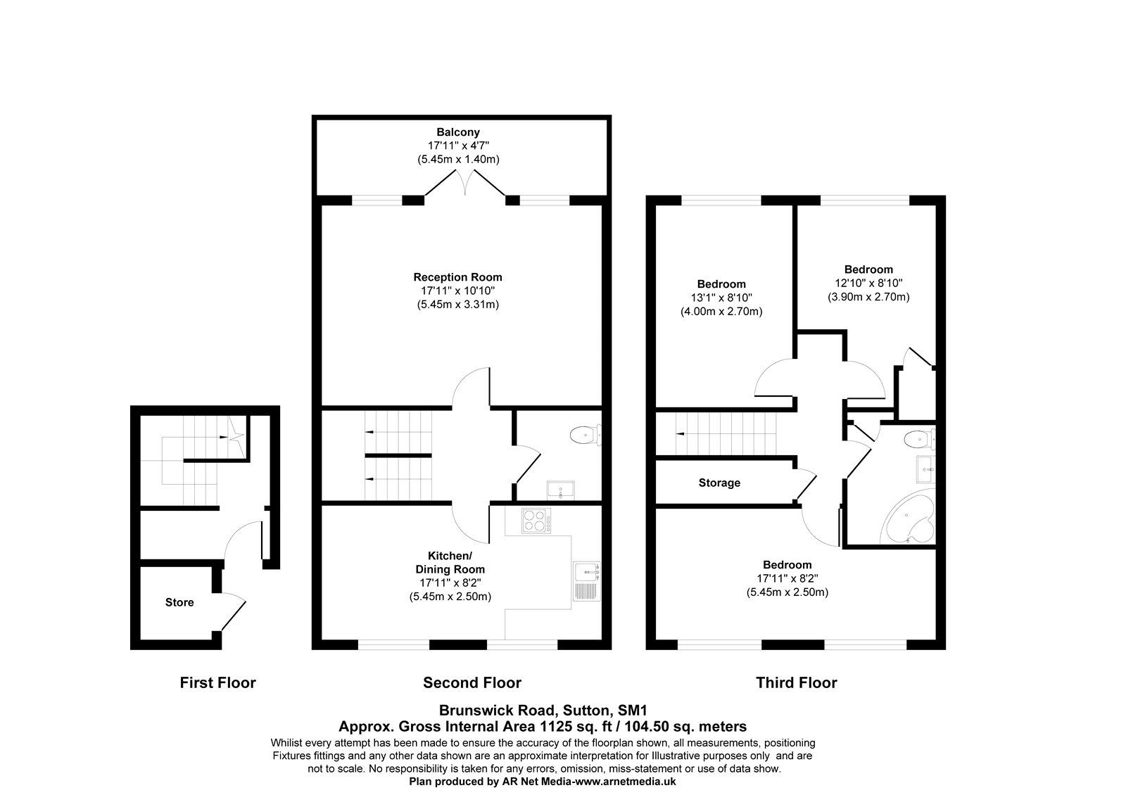 43, Homedale House, 3, Brunswick Road, Sutton floorplan