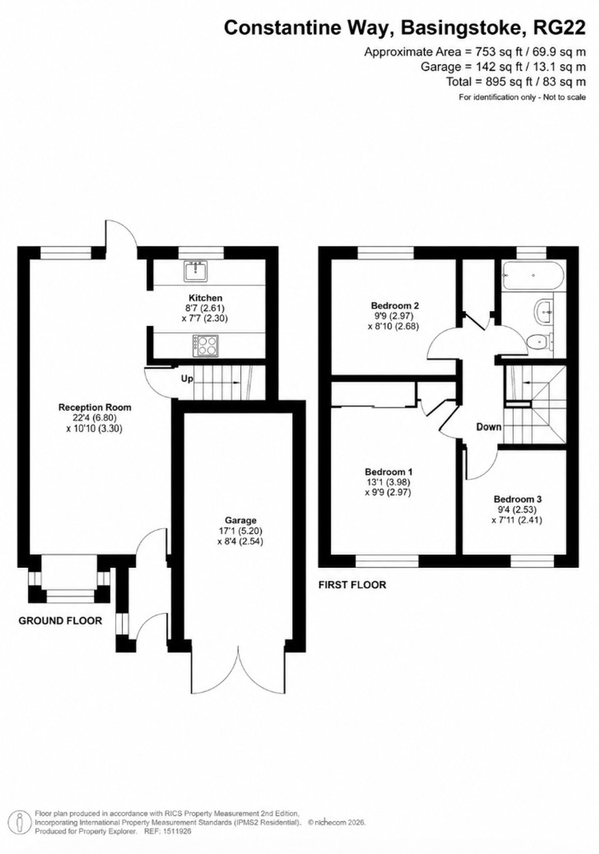 92 Constantine Way, Basingstoke floorplan