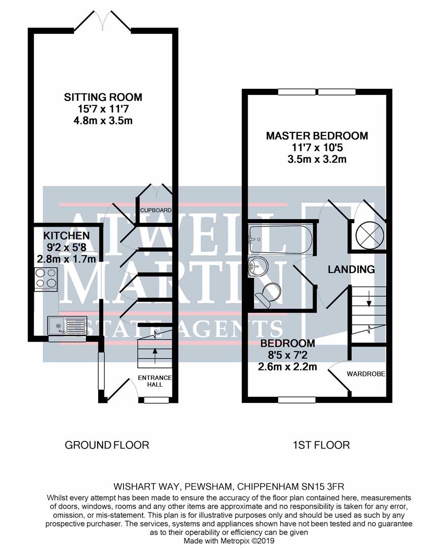 2 Bedrooms Terraced house for sale in Wishart Way, Pewsham, Chippenham SN15