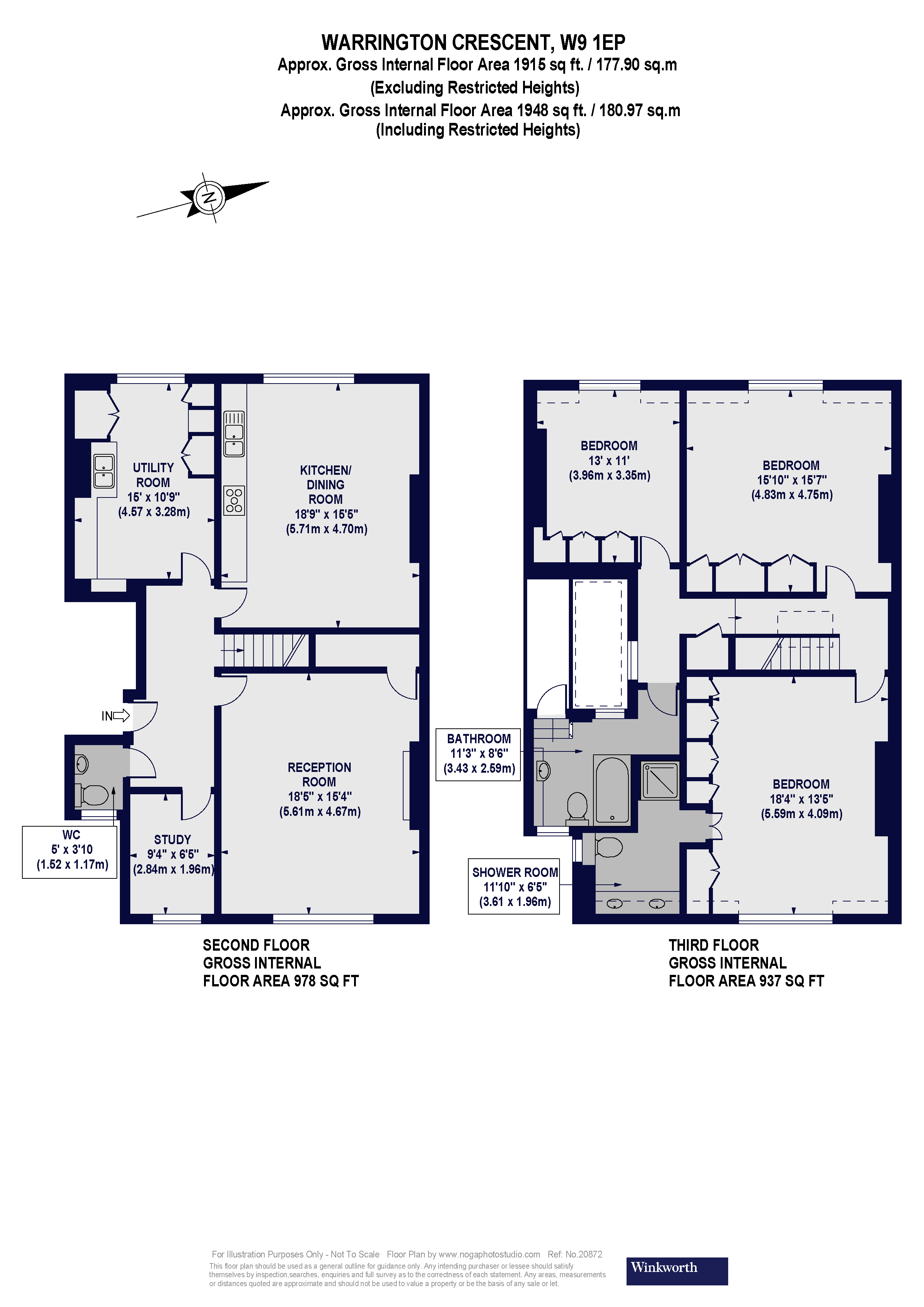 3 Bedrooms Flat to rent in Warrington Crescent, London W9