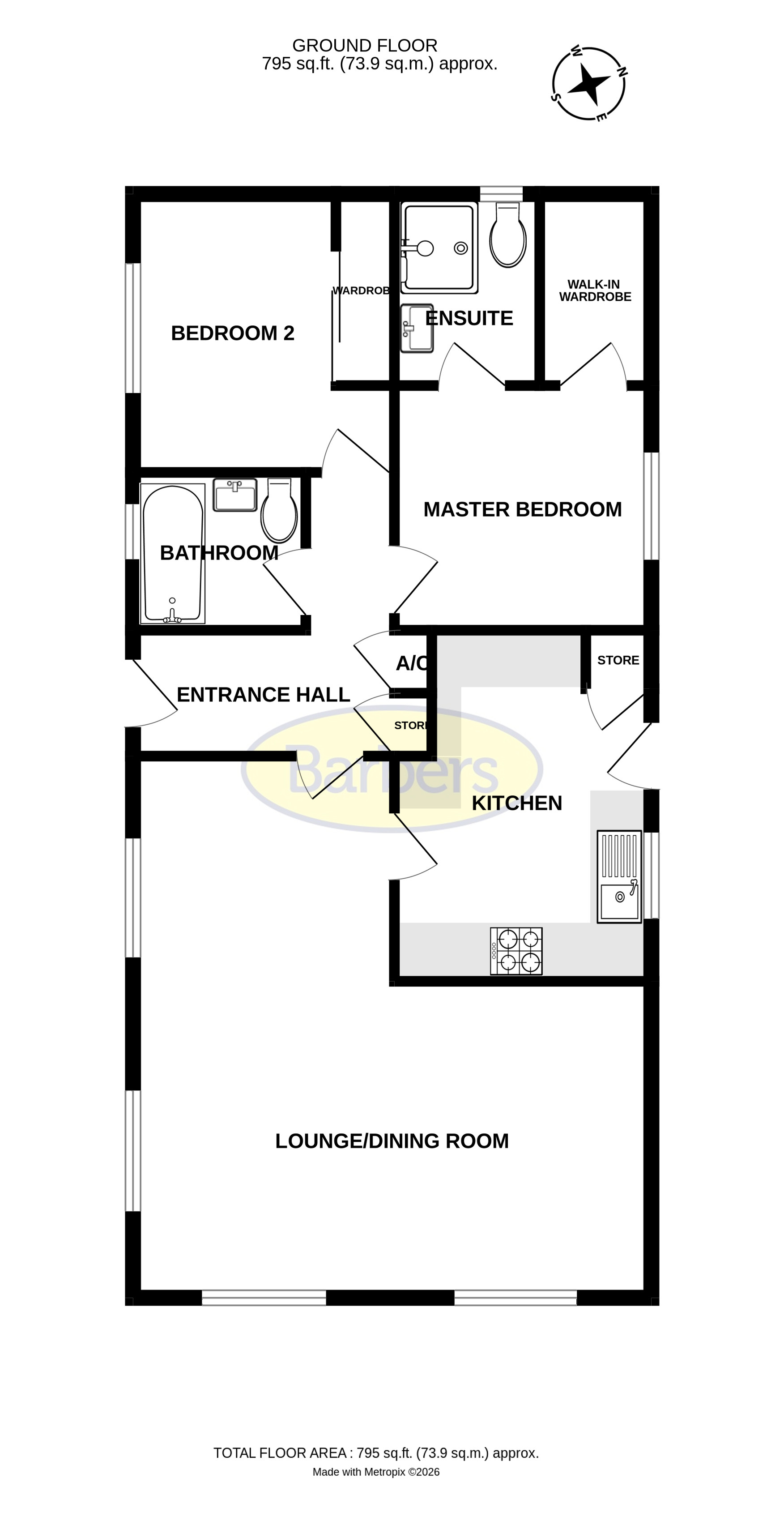 16, The Moorings, Telford floorplan