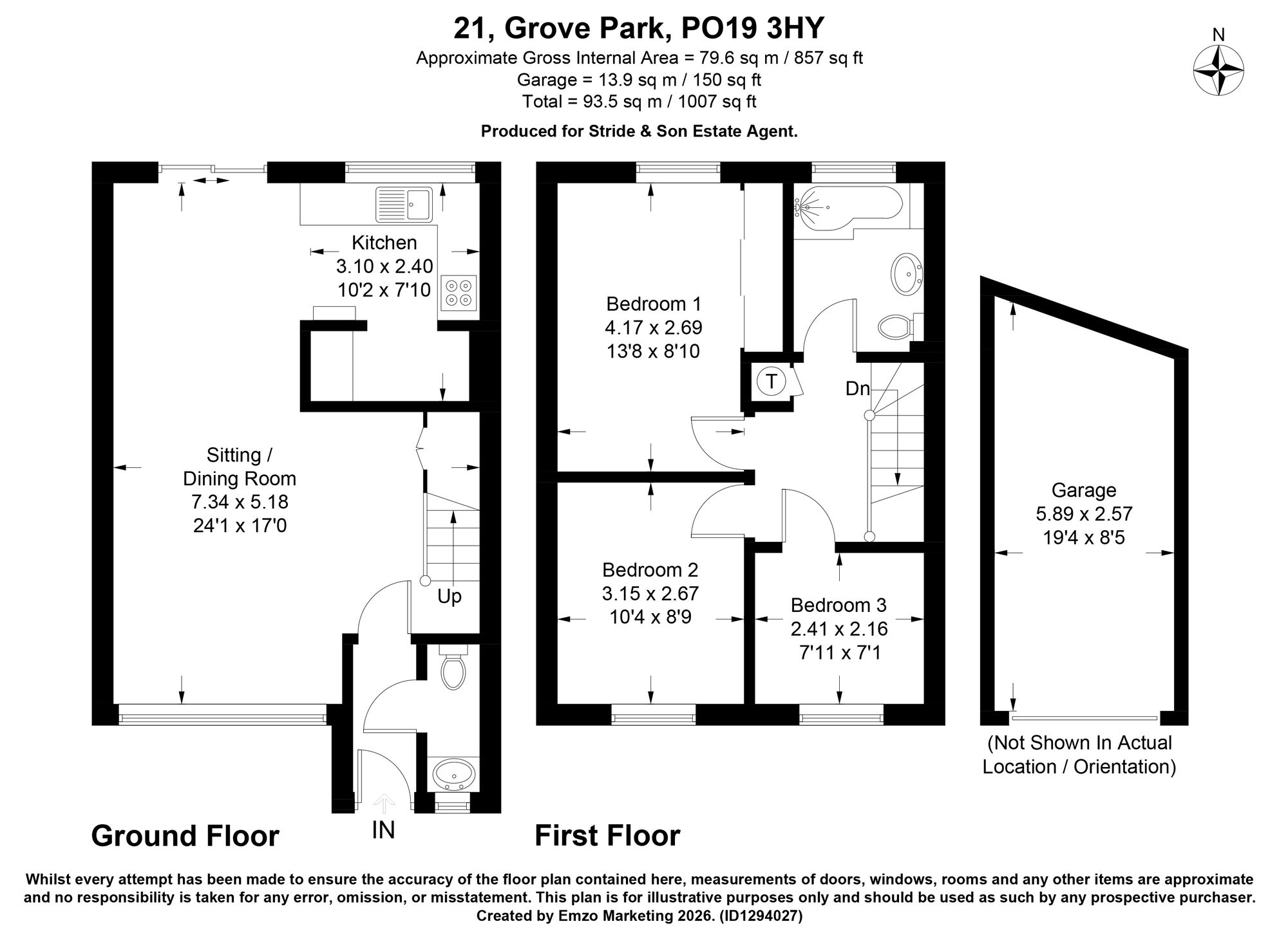 21 Grove Park, Chichester floorplan