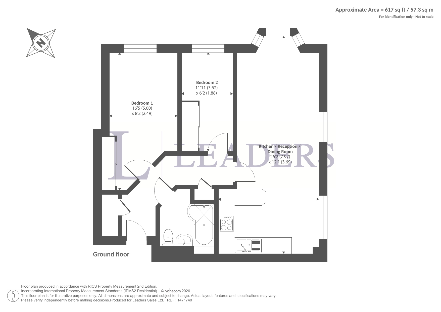 Flat 3, Eythorne Court,, Windmill Lane, Surrey floorplan