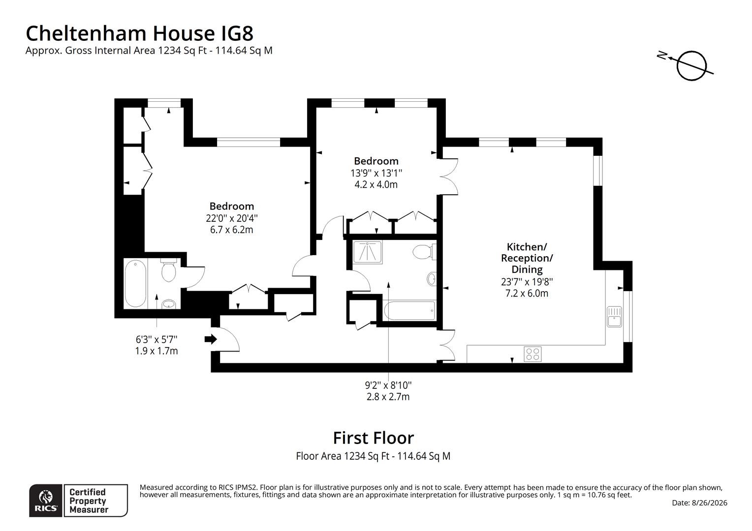 Cheltenham House, Woodford Green floorplan