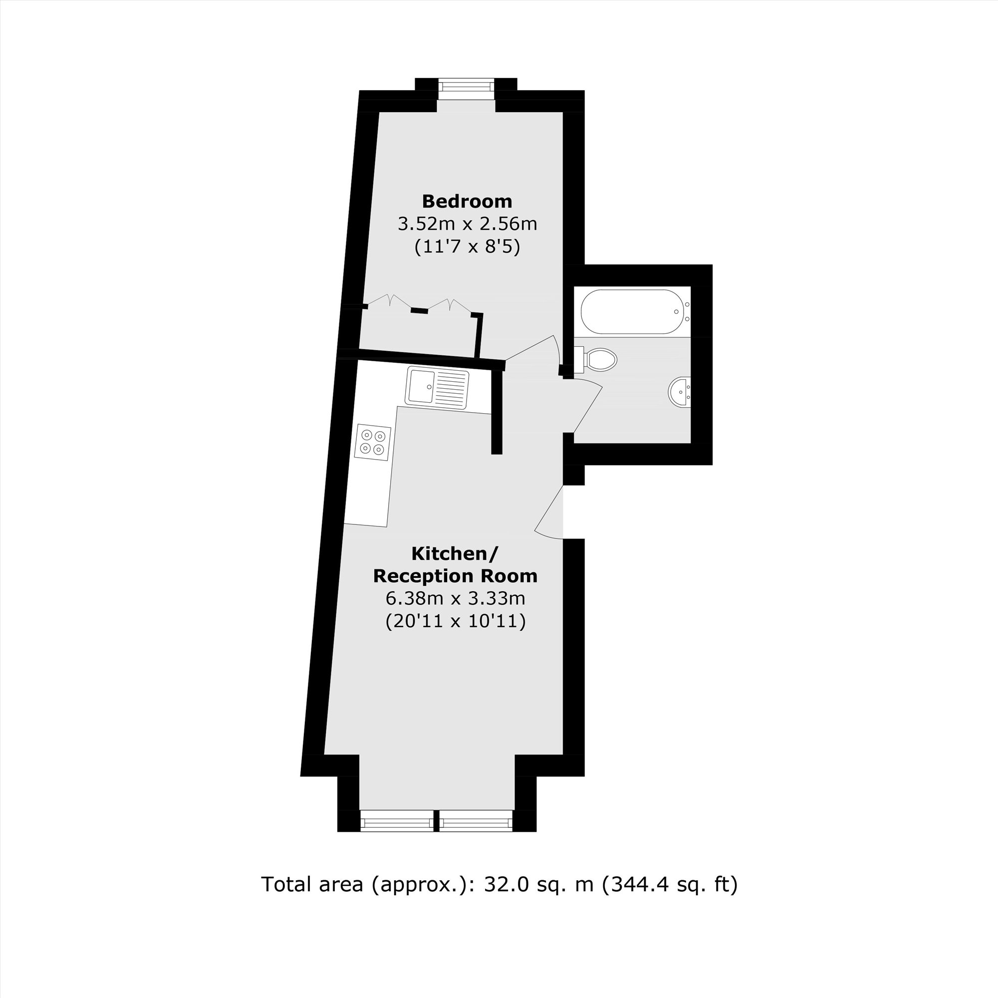 Flat 4 Seymour Mansions, Boscombe Road, London floorplan