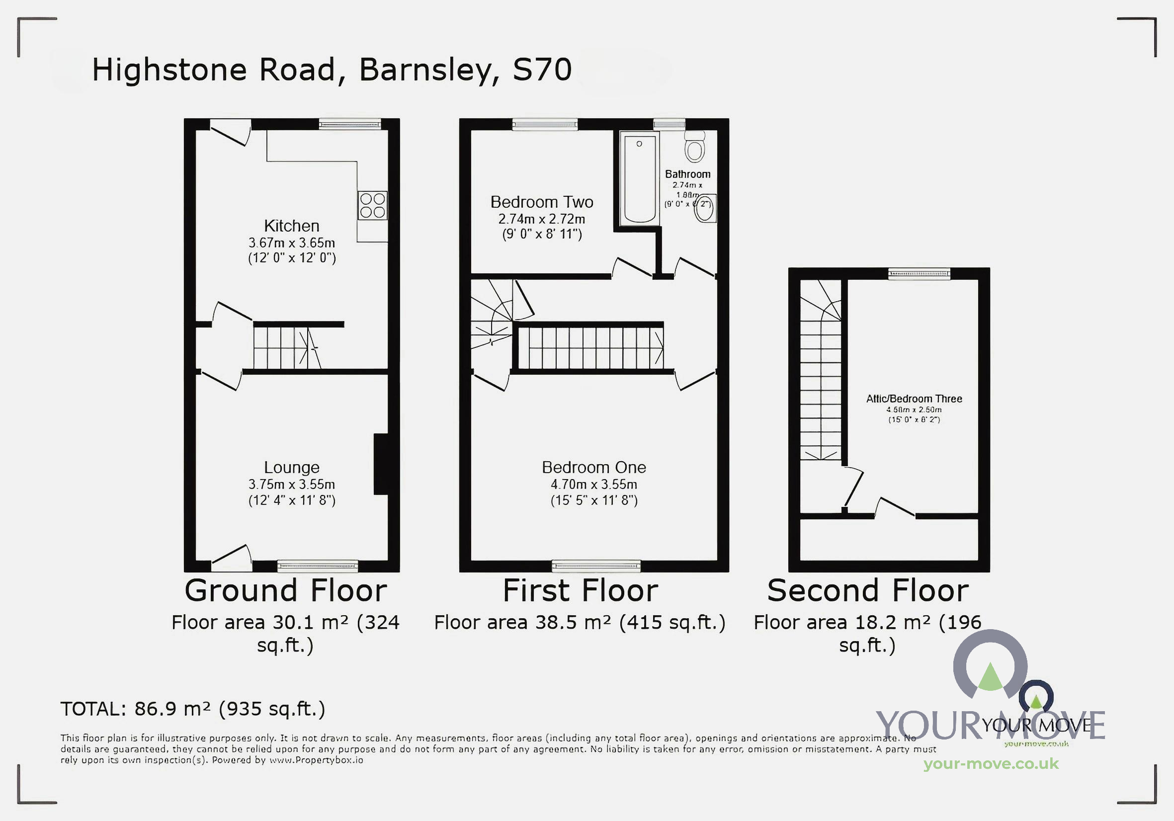 8, Highstone Road, Barnsley floorplan