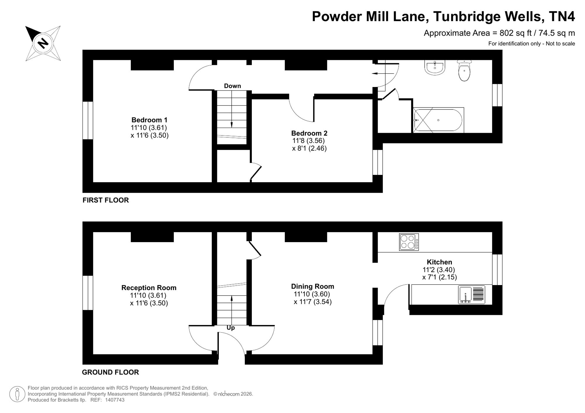 92 Powder Mill Lane, Tunbridge Wells floorplan