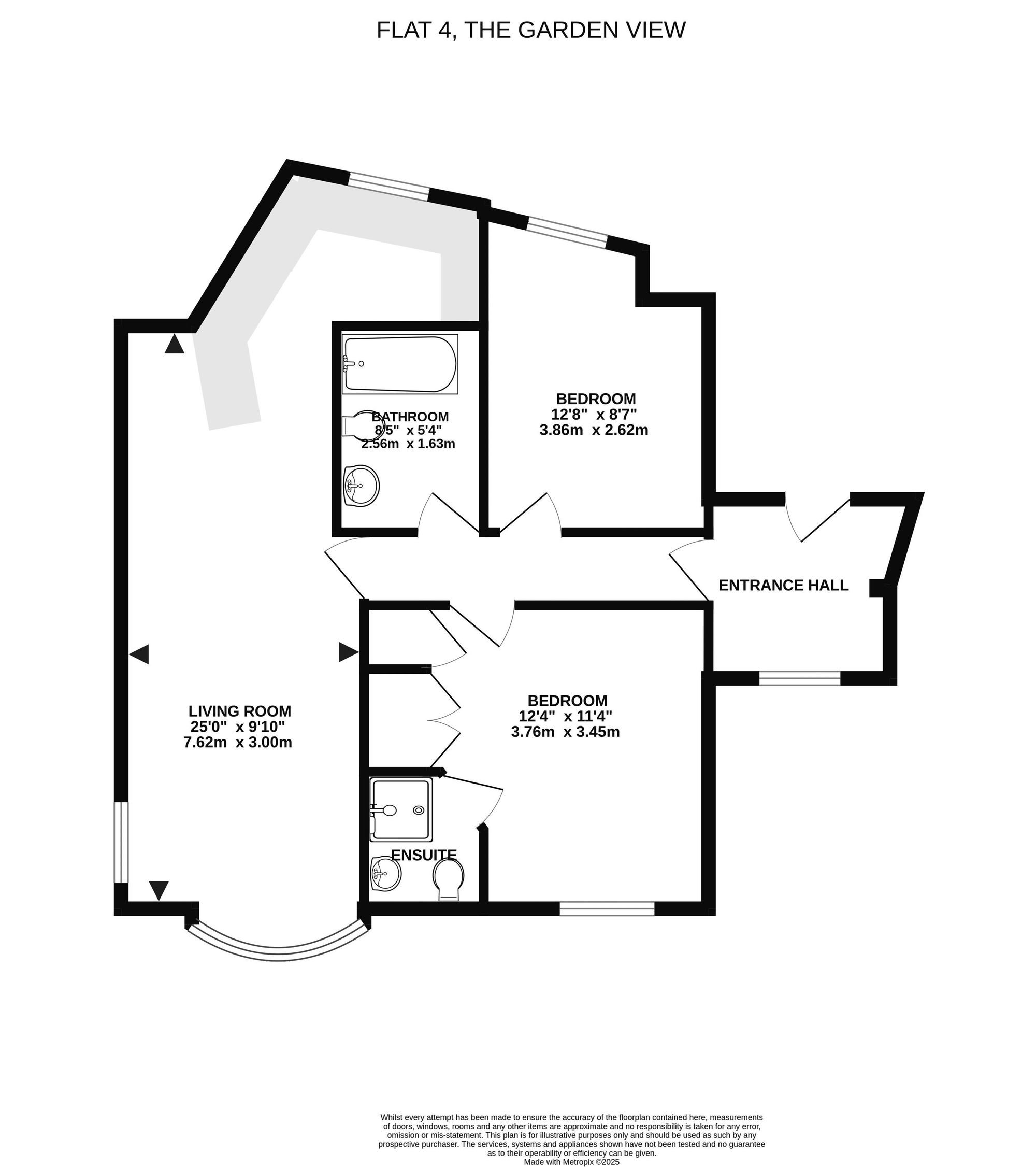 4 The Garden View Apts, 2 St. Vincent Road, Southsea floorplan