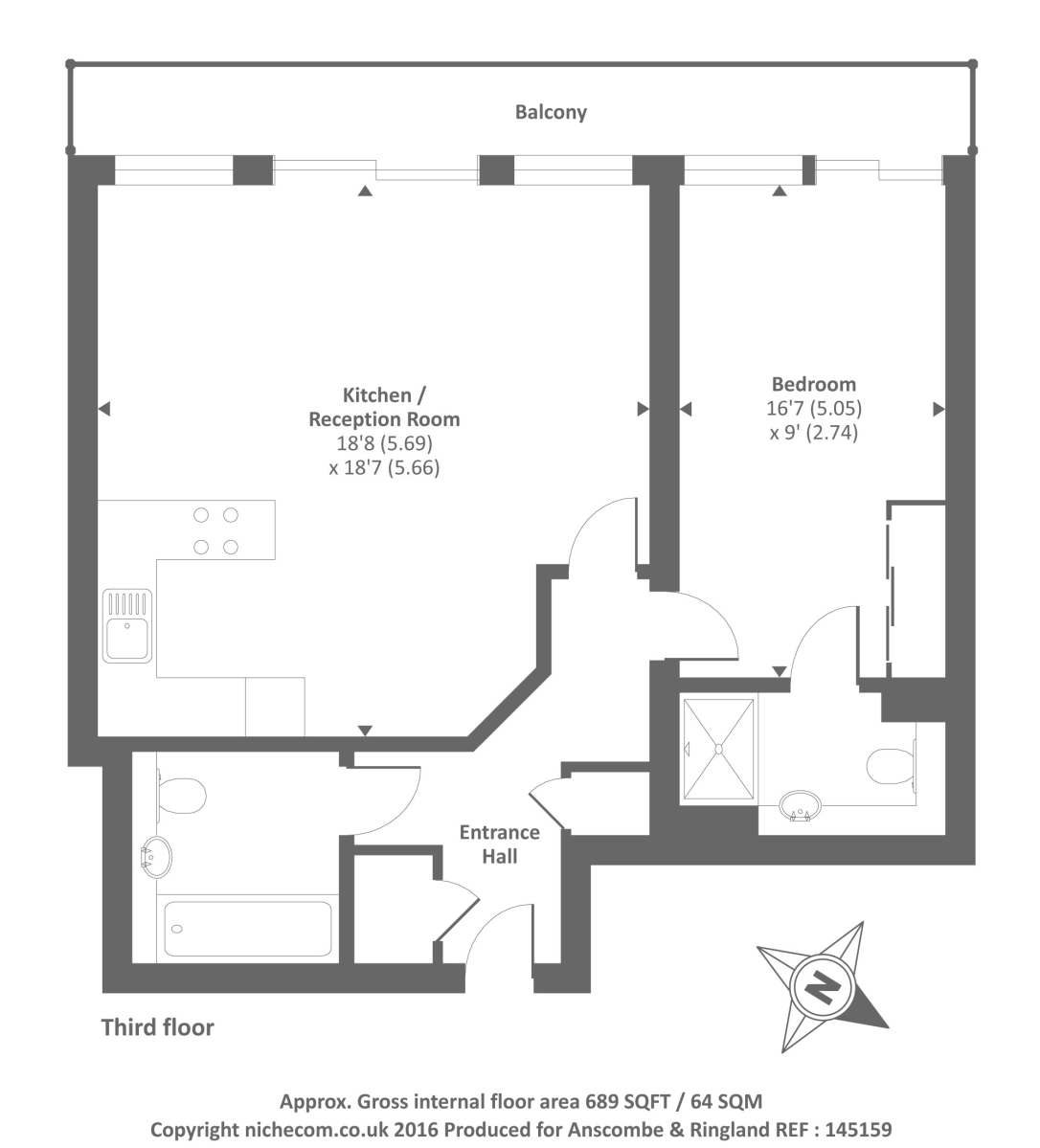 1 Bedrooms Flat to rent in Visage Apartments, London NW3,