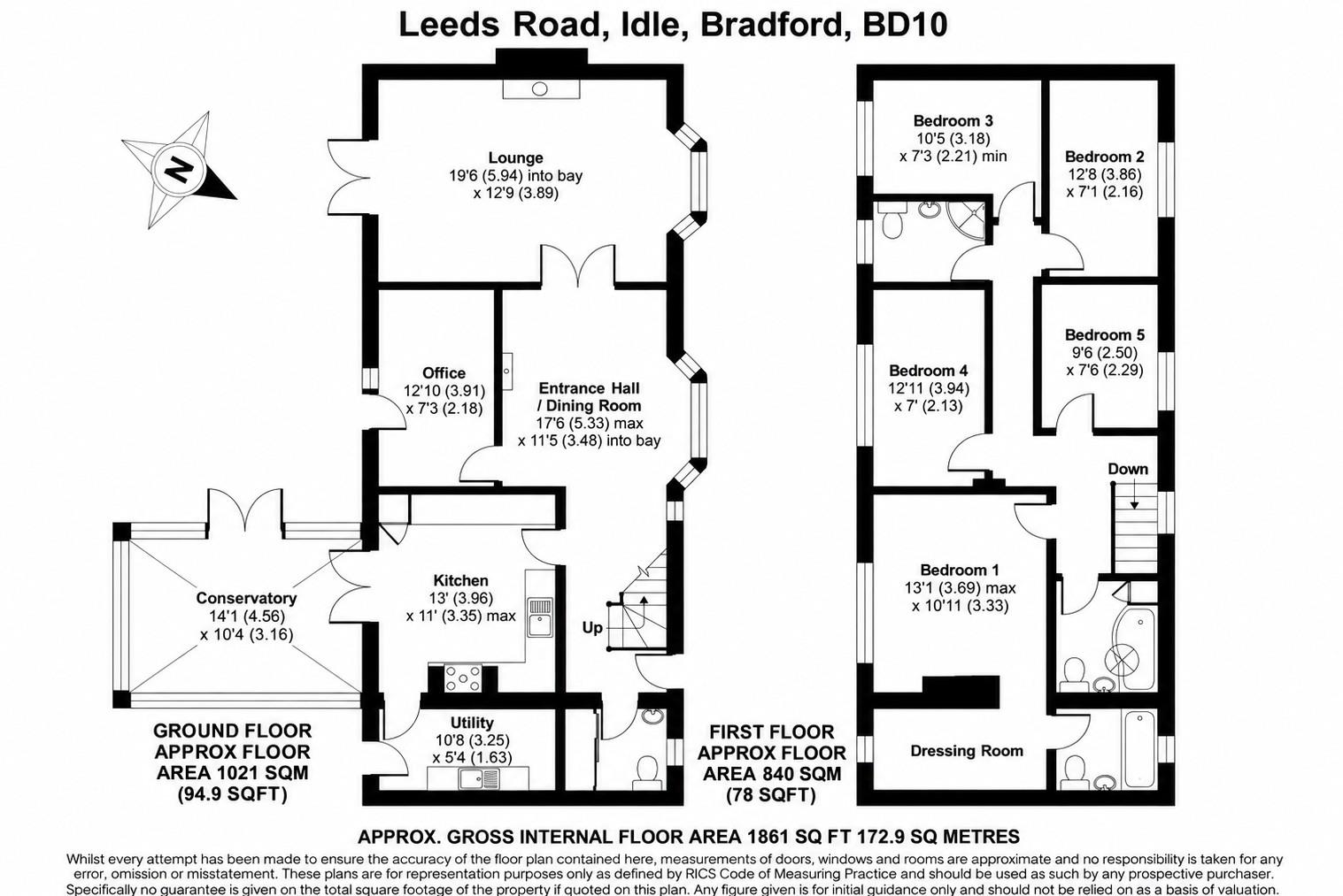 693, Leeds Road, Bradford floorplan