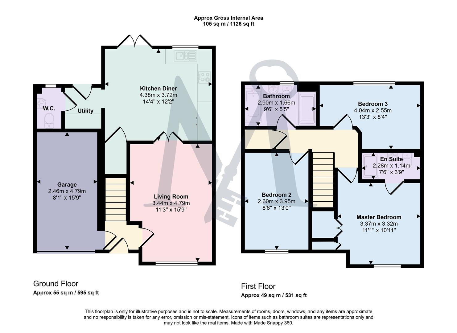 6, Briers Lane, Coalville floorplan