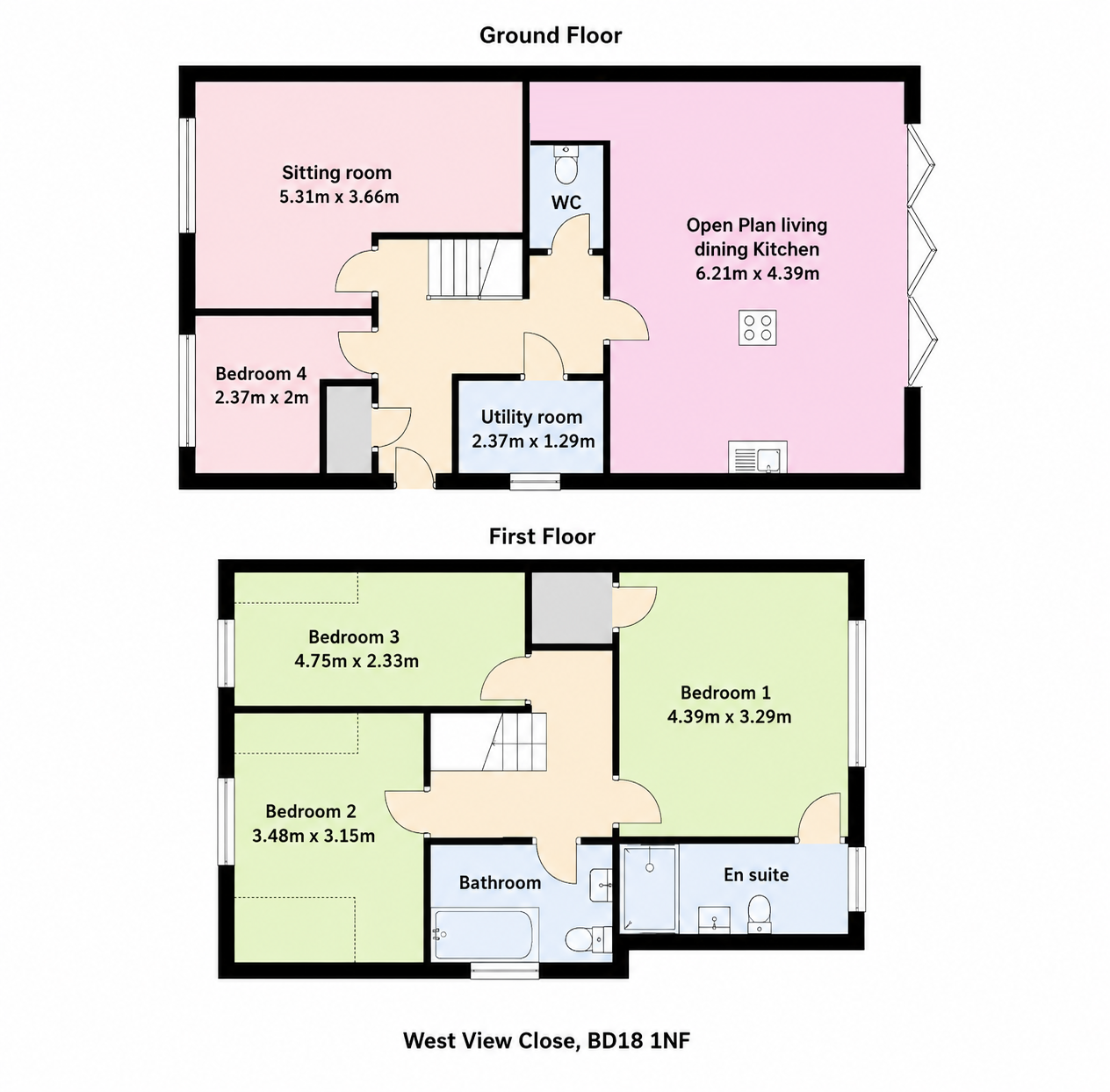 8, West View Close, West Yorkshire floorplan