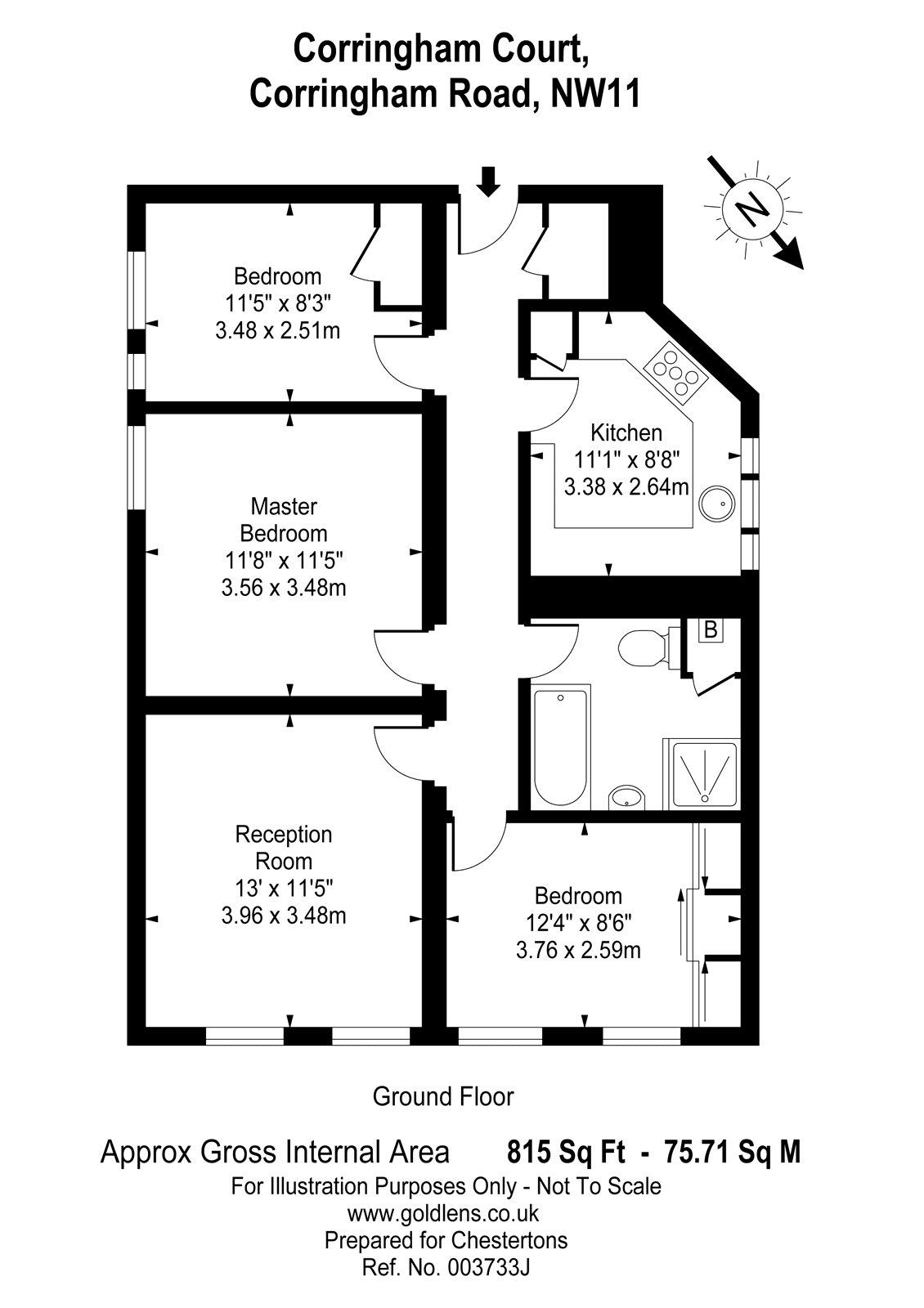 3 Bedrooms Flat to rent in Corringham Court, Corringham Road, London NW11