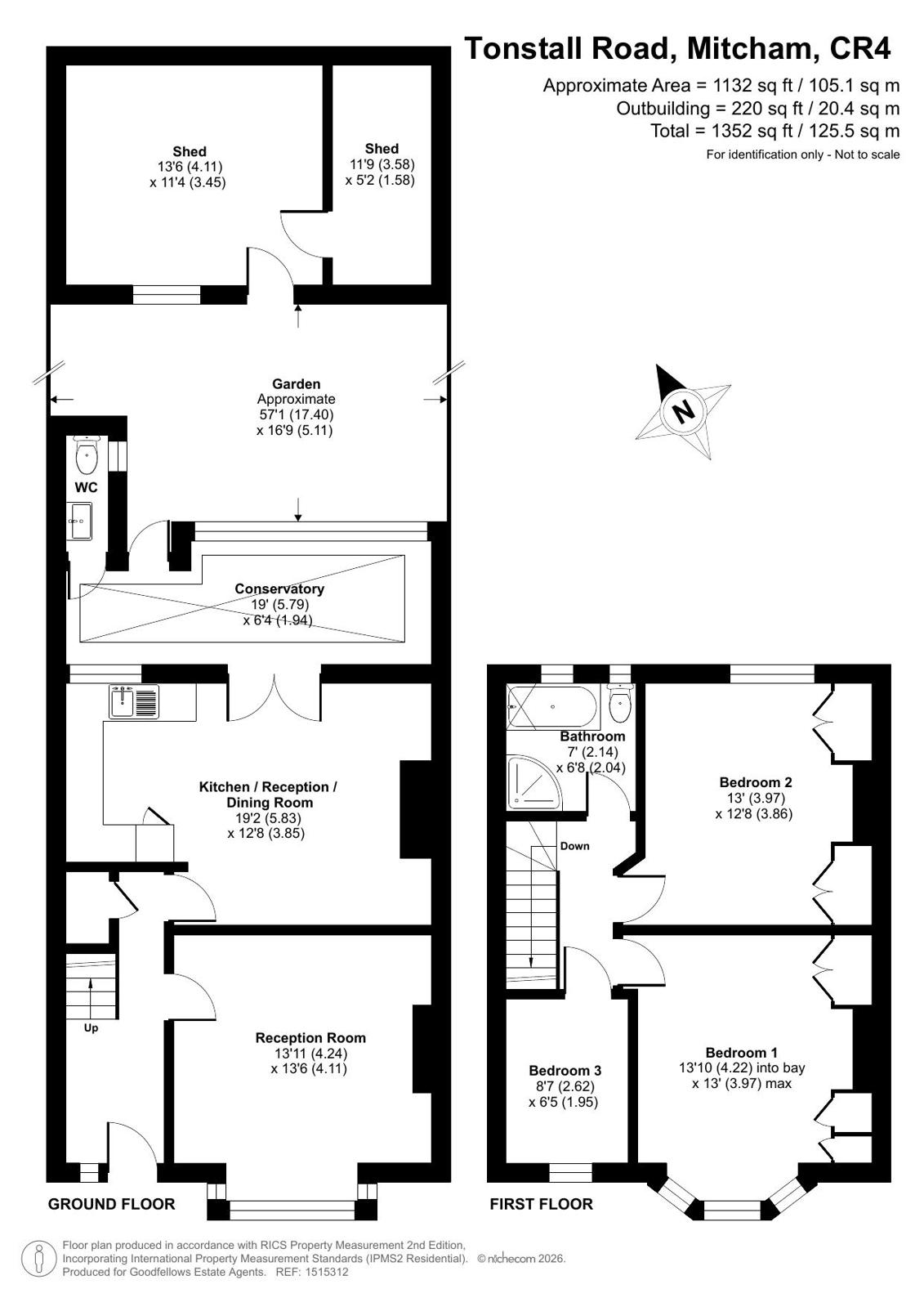 51, Tonstall Road, Mitcham floorplan