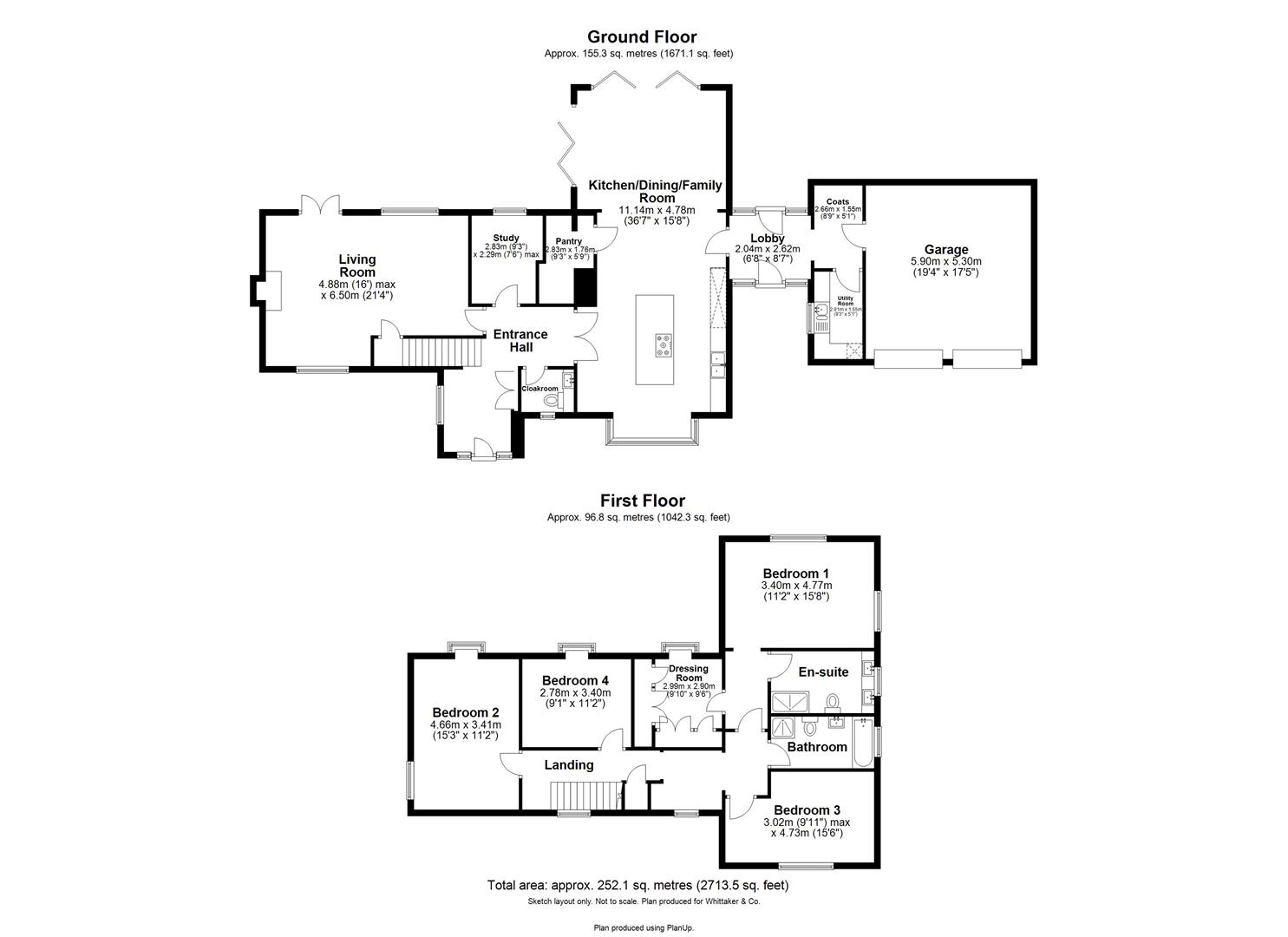 Middle Lodge, Porters End Lane, Kimpton floorplan