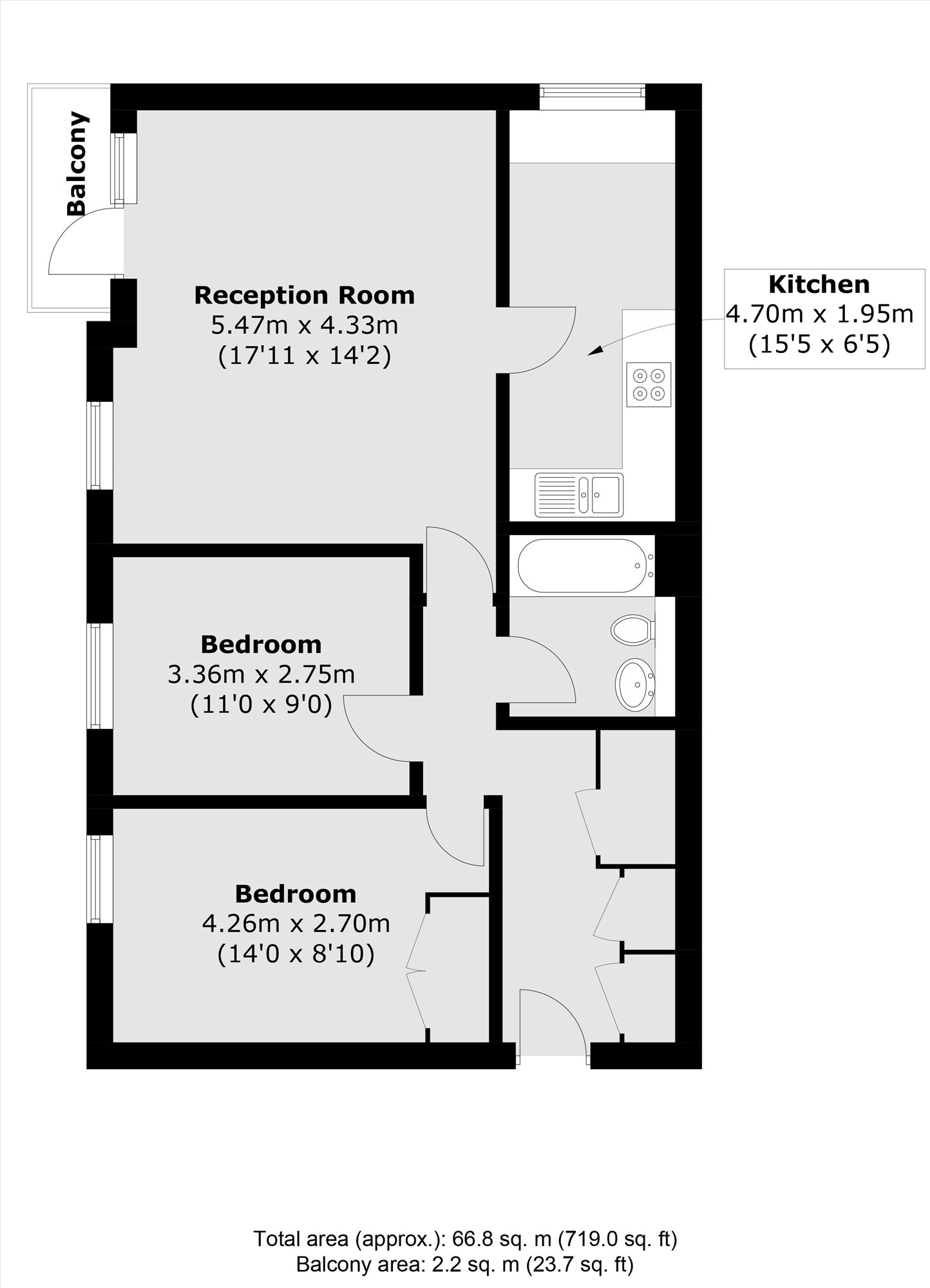 13, Hall Close, London floorplan