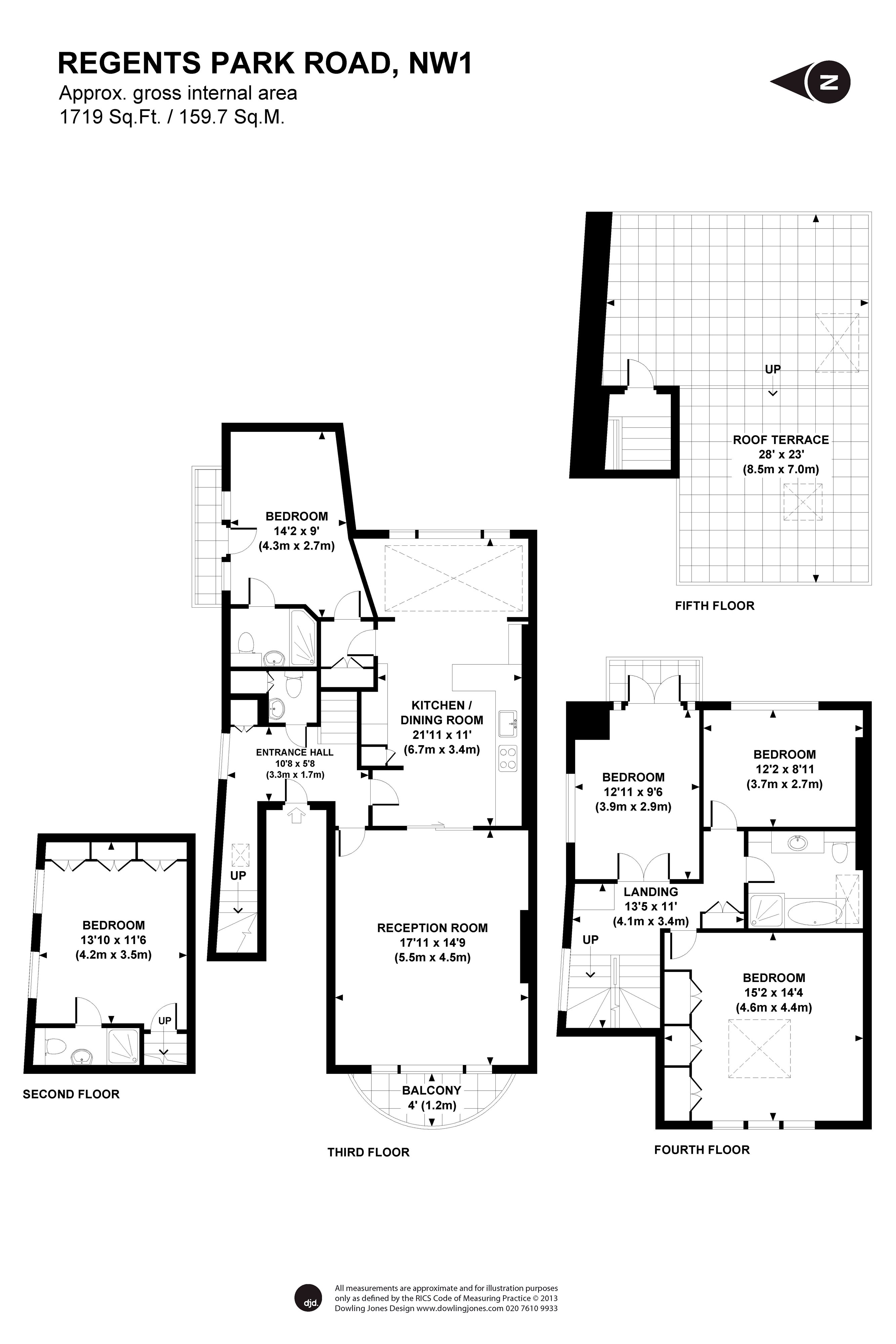 4 Bedrooms Maisonette to rent in Regents Park Road, Primrose Hill NW1