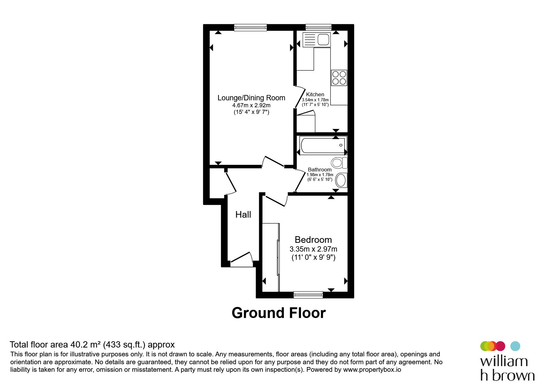Flat 3, The George Court, Station Road, Biggleswade floorplan