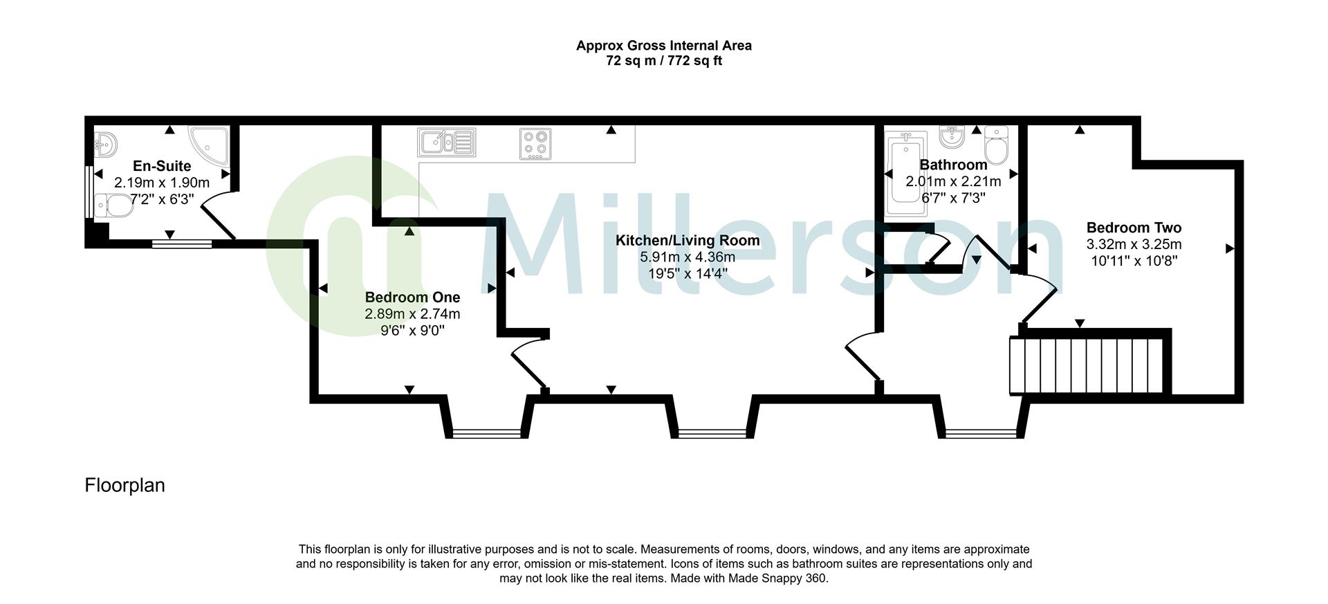 Carn Rosemary, The Old Chapel, Trevarthian Road, St Austell floorplan