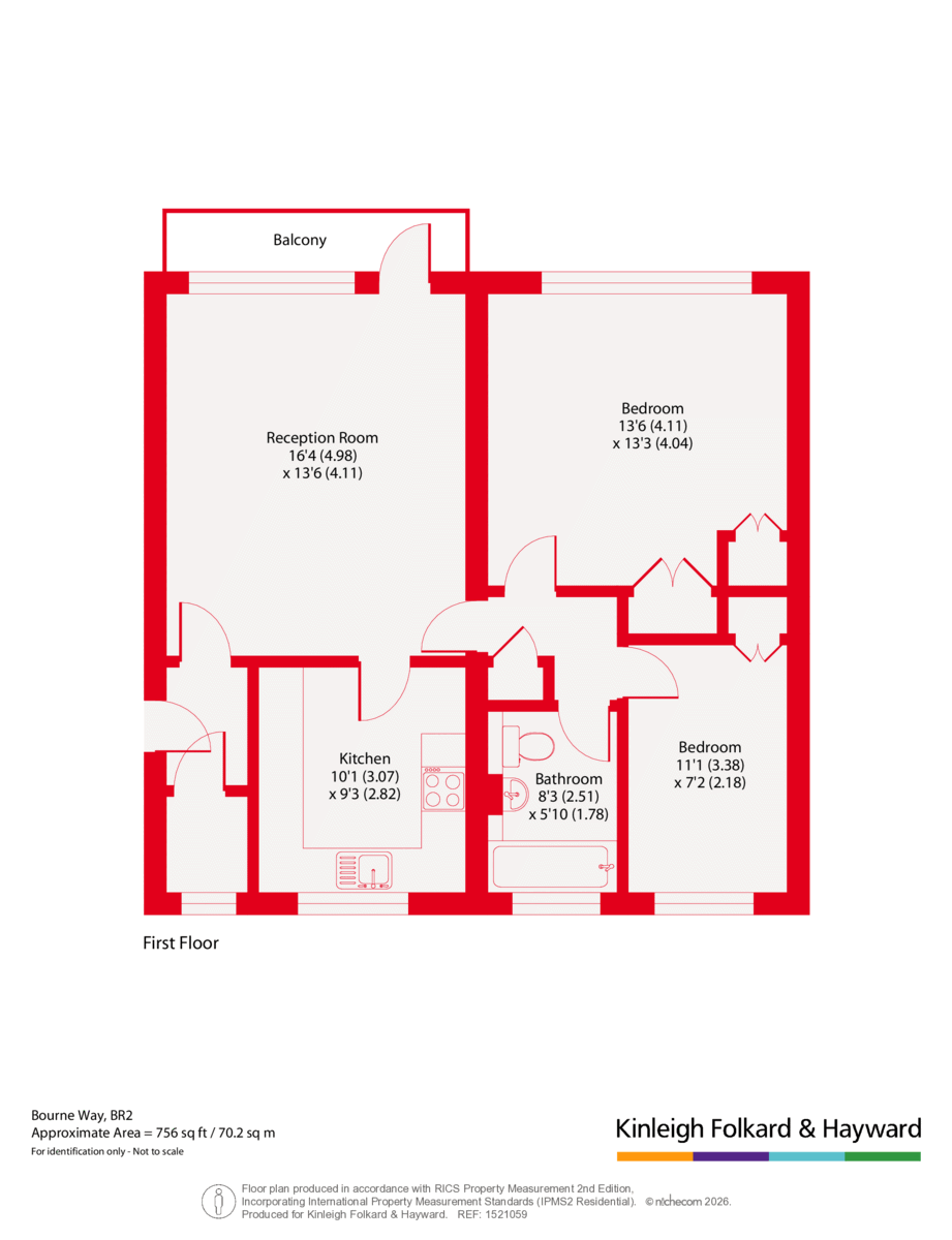 Flat 5, Woodgrange Court,, Bourne Way, Kent floorplan