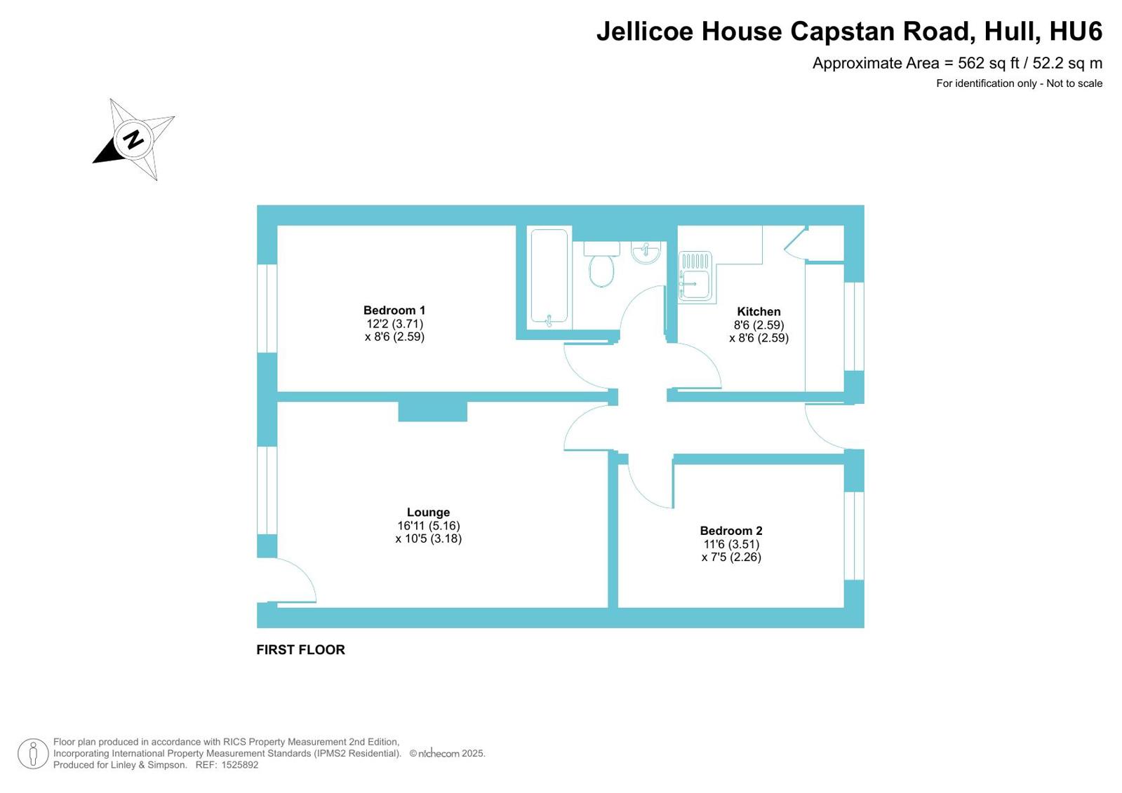 11 Jellicoe House,, Capstan Road, Hull floorplan