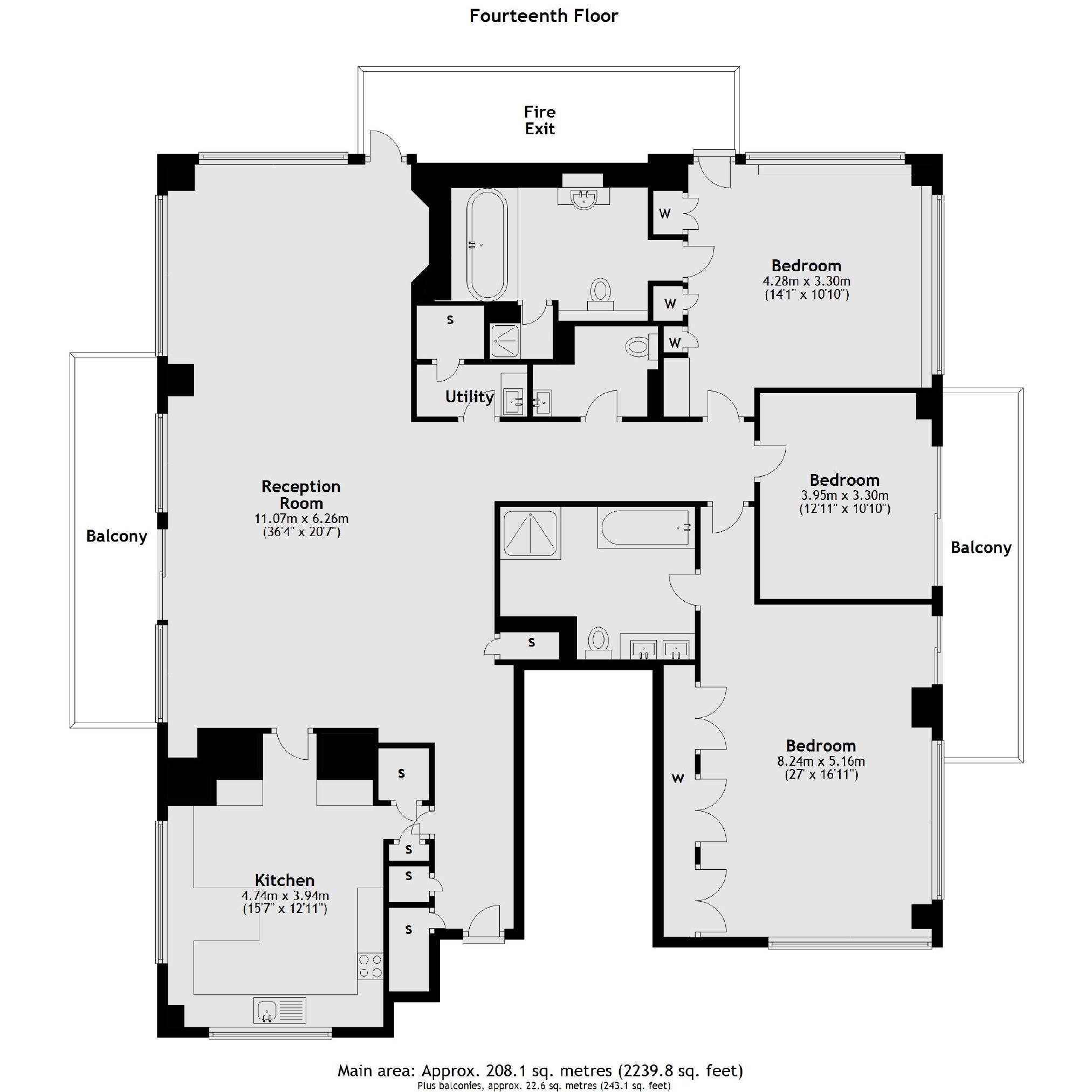 The Belvedere, London floorplan