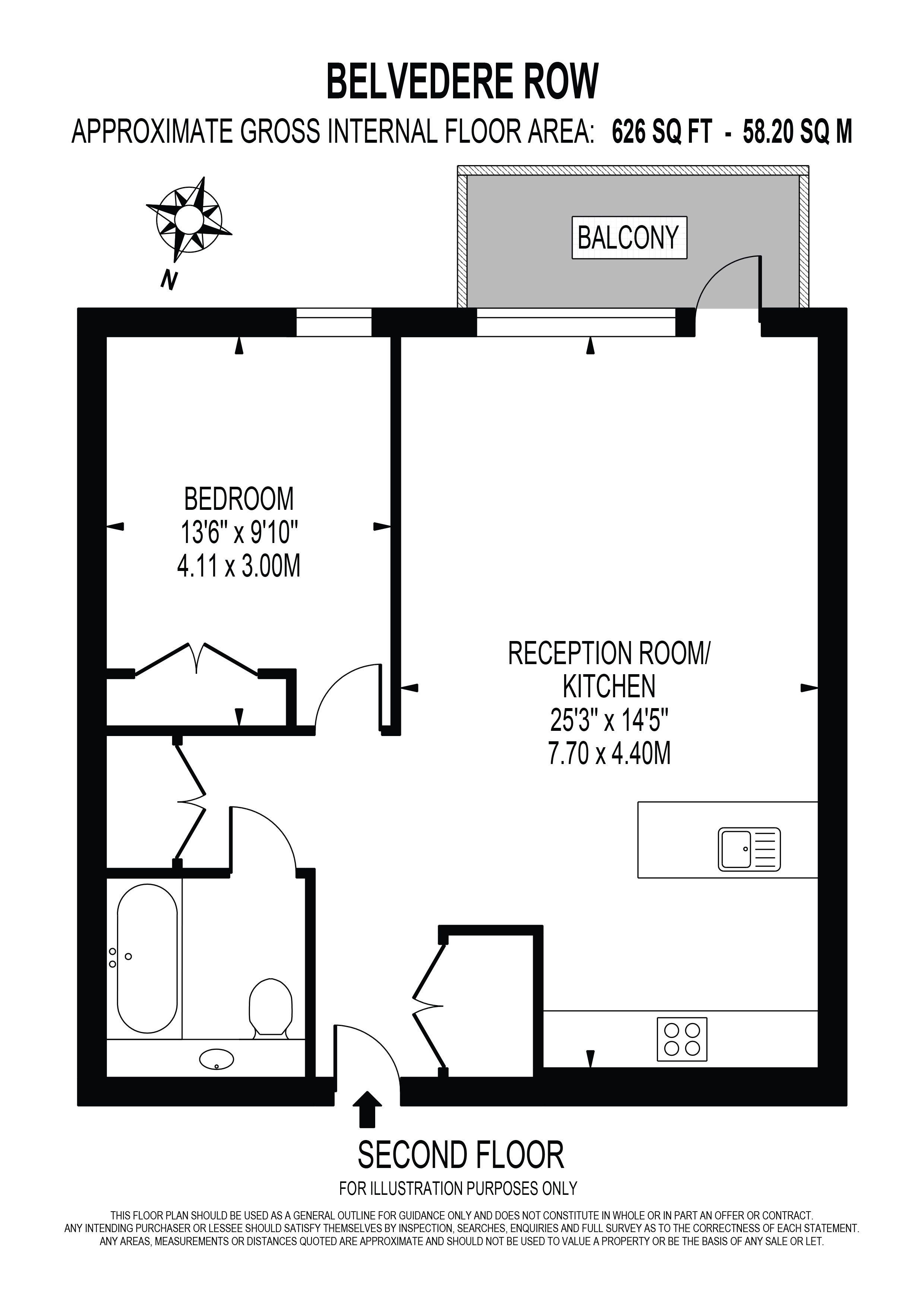 130 Belvedere Row Apartments, Fountain Park Way, London floorplan