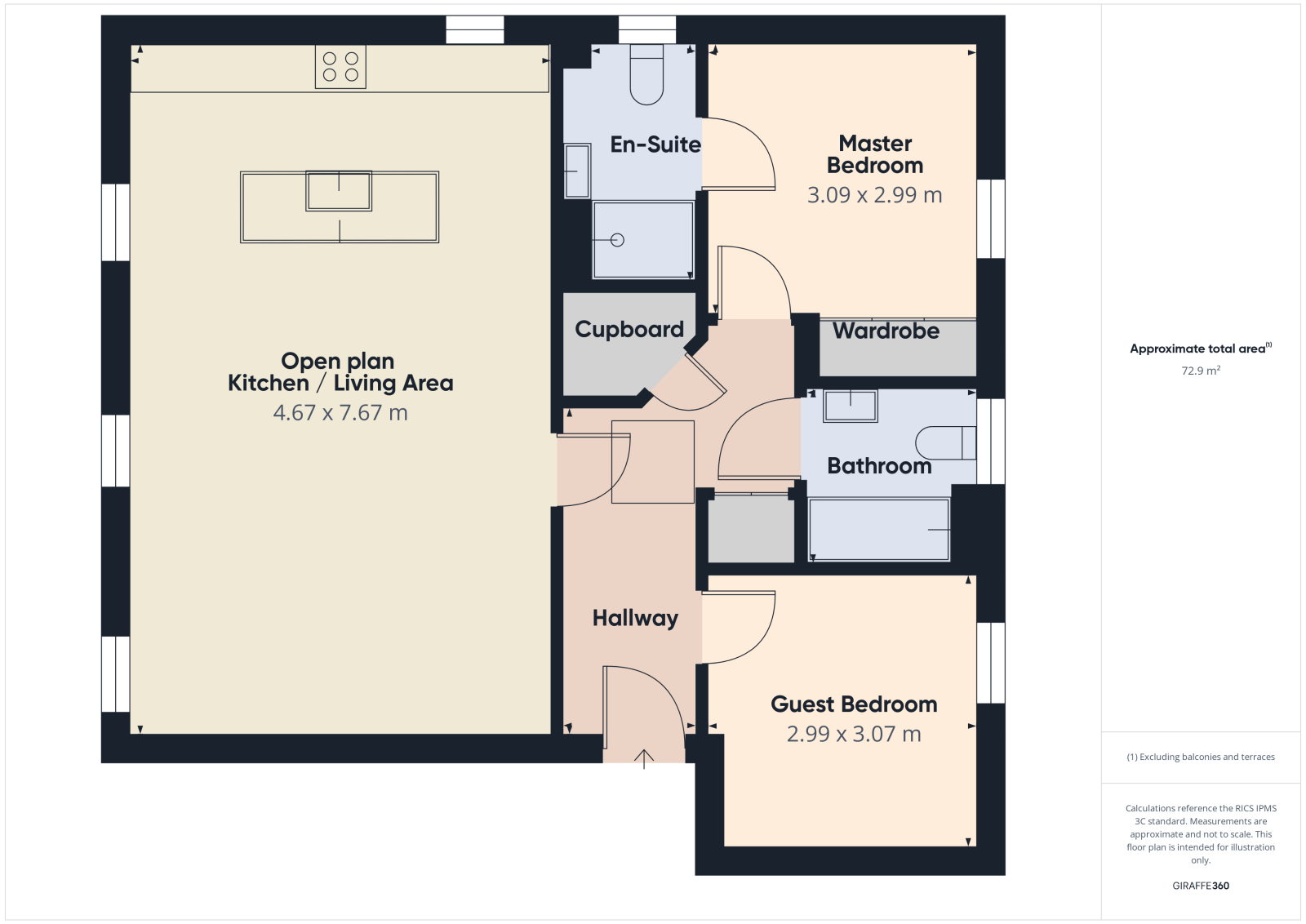 3 Amberley Court, North Square, Fareham floorplan