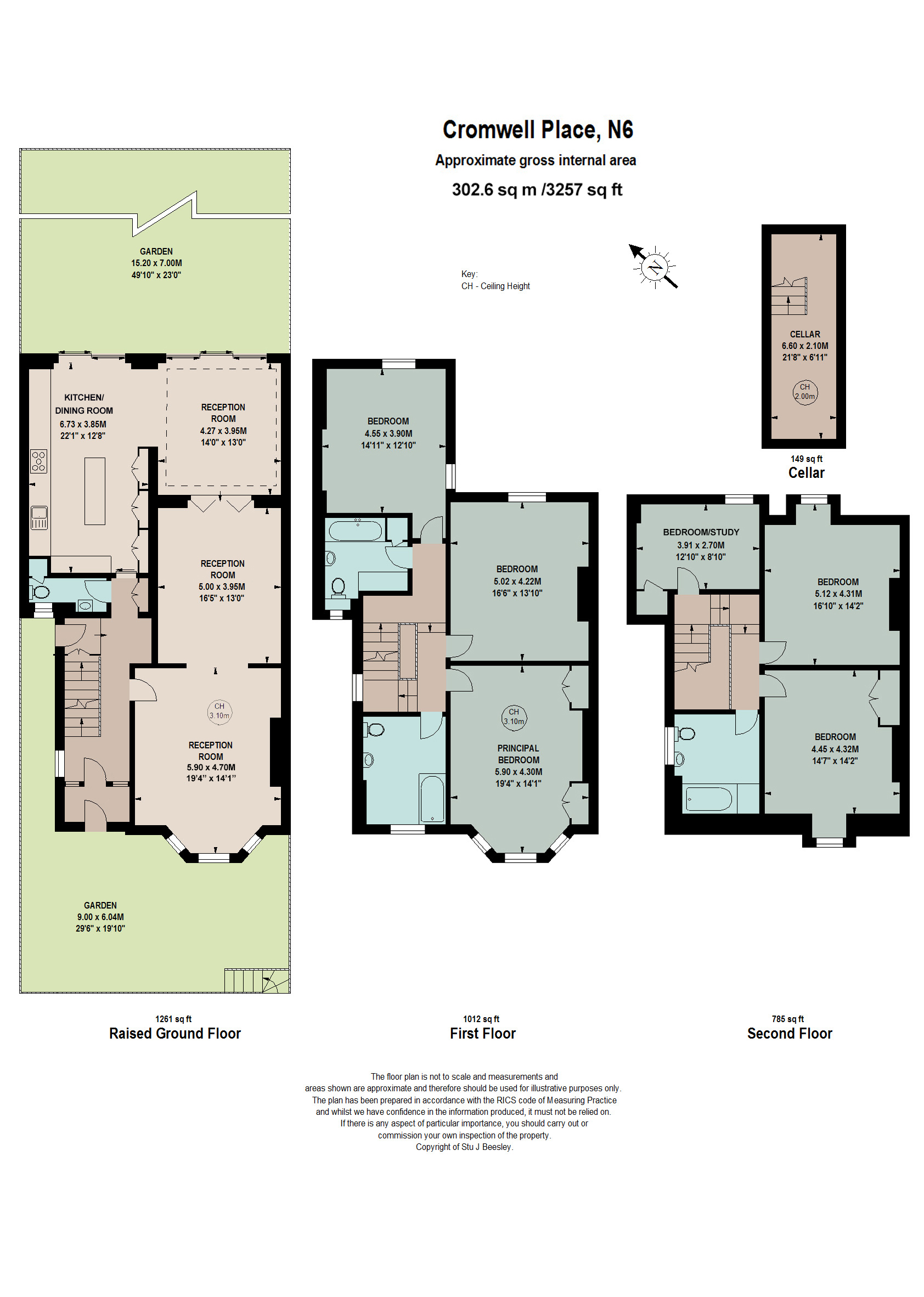 3, Cromwell Place, London floorplan