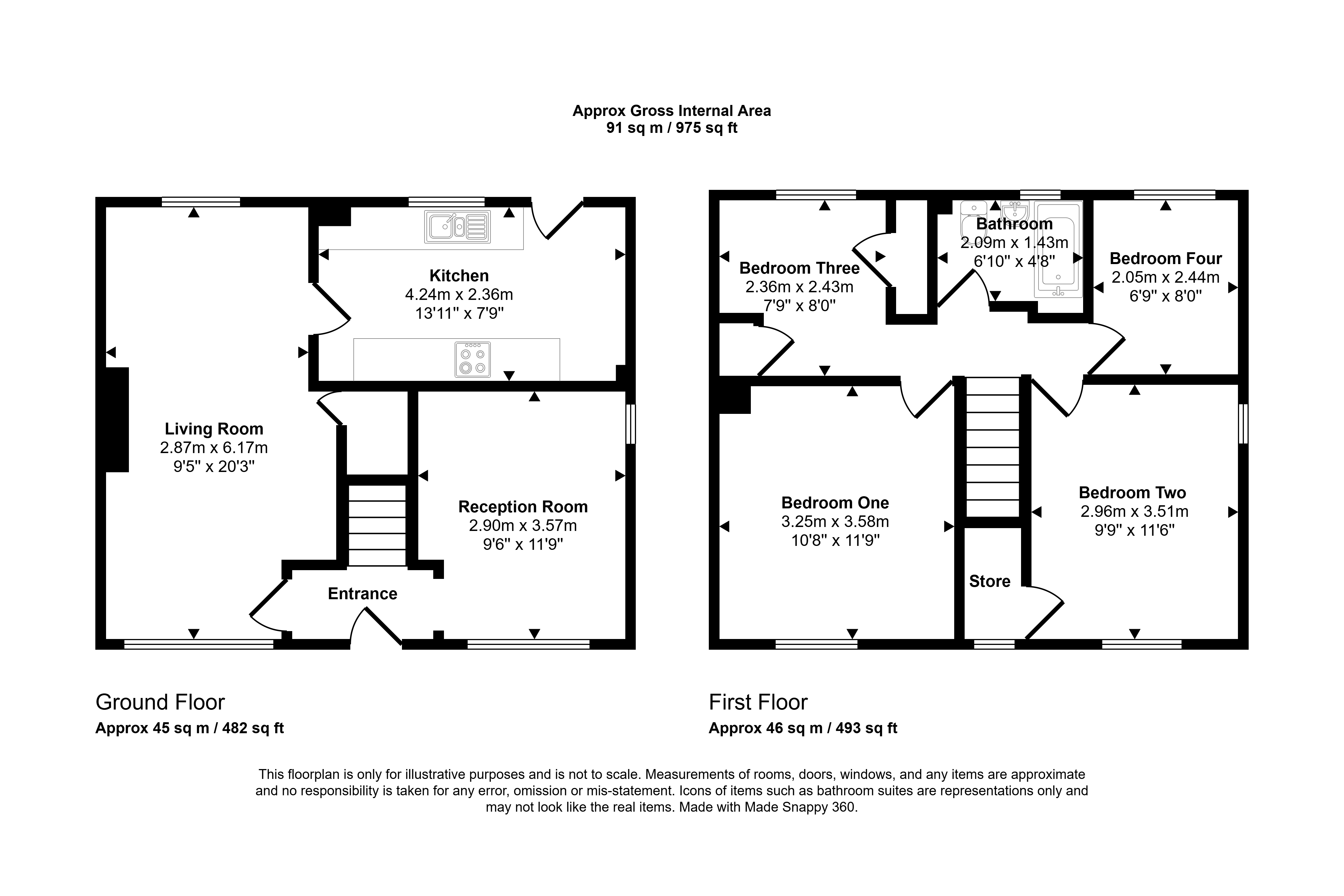 18, Kemp Road, Peterlee floorplan